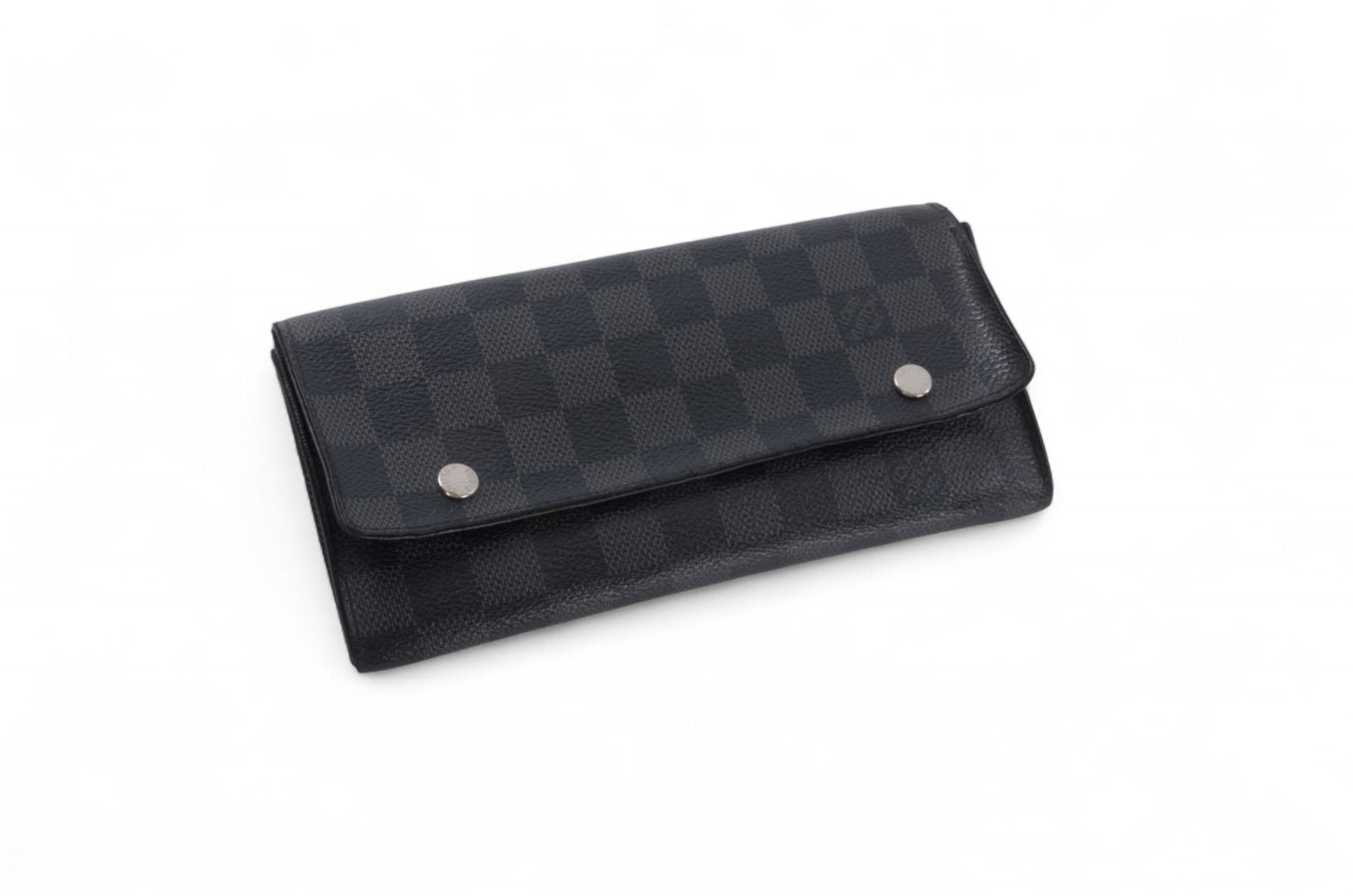 Louis Vuitton Damier Graphite Canvas Leather Wallet Cardholder Designer Classic