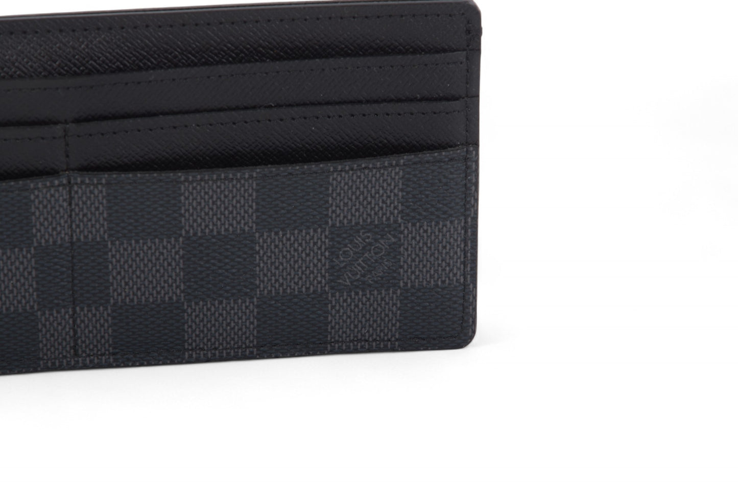 Louis Vuitton Damier Graphite Canvas Leather Wallet Cardholder Organizer Designer Classic