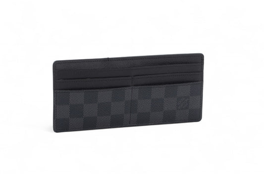 Louis Vuitton Damier Graphite Canvas Leather Wallet Cardholder Organizer Designer Classic