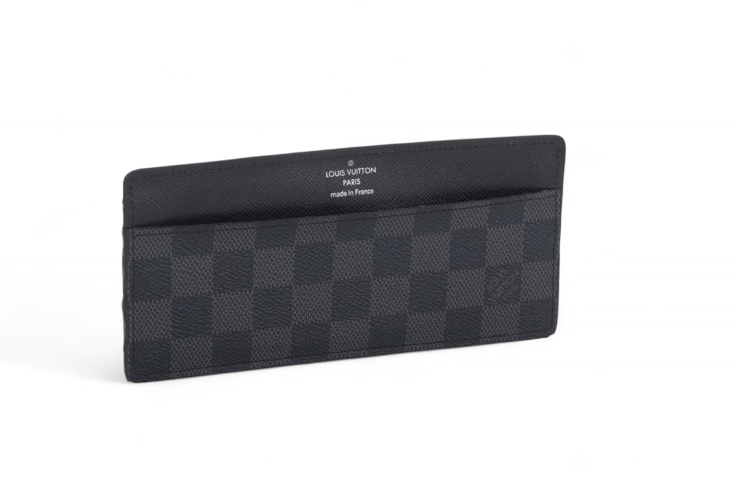 Louis Vuitton Damier Graphite Canvas Leather Wallet Cardholder Organizer Designer Classic