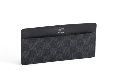 Louis Vuitton Damier Graphite Canvas Leather Wallet Cardholder Organizer Designer Classic