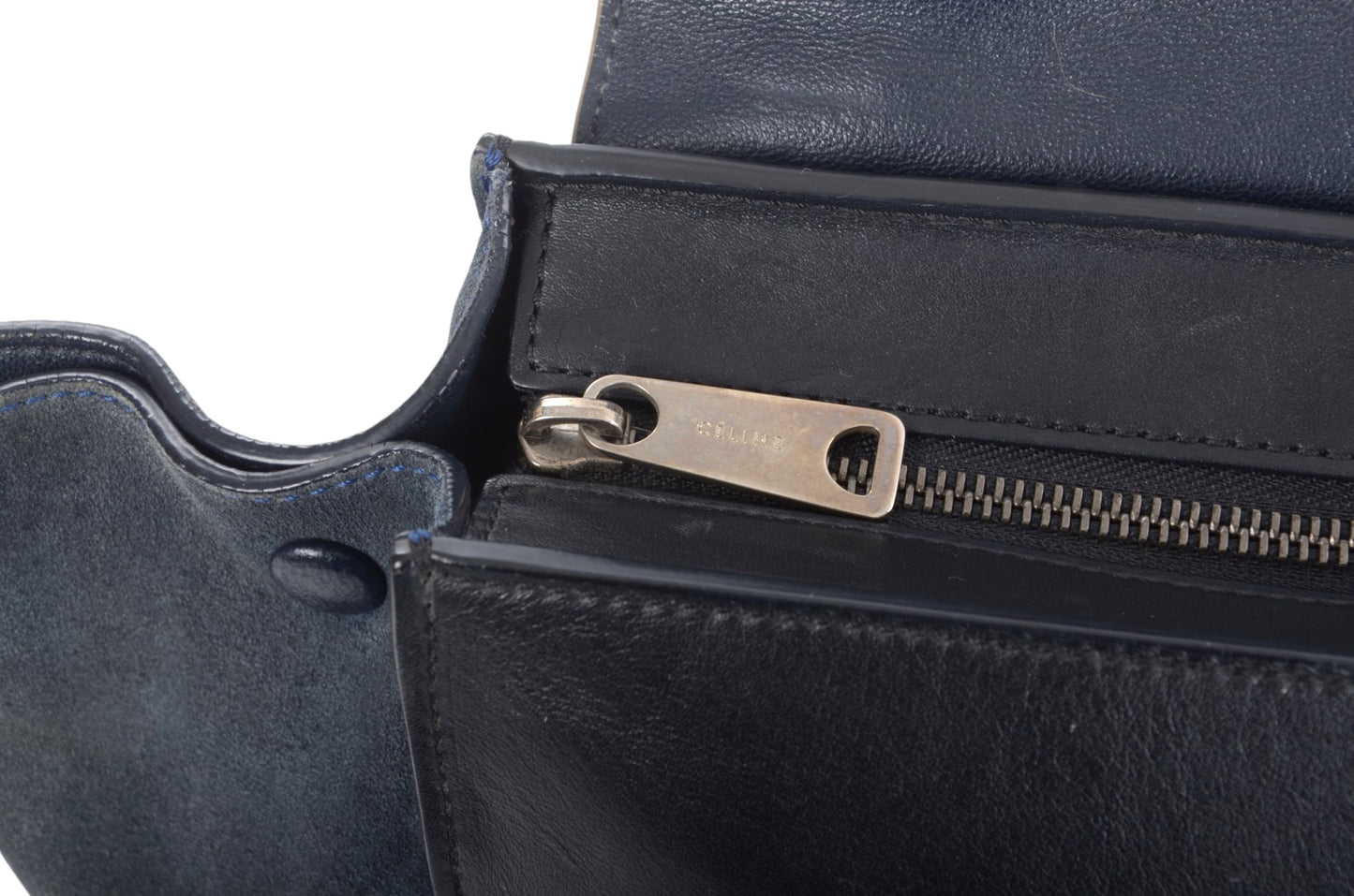 Celine Trapeze Medium Leather 2WAY Shoulder Bag Shoulder Tote Handbag Designer Classic