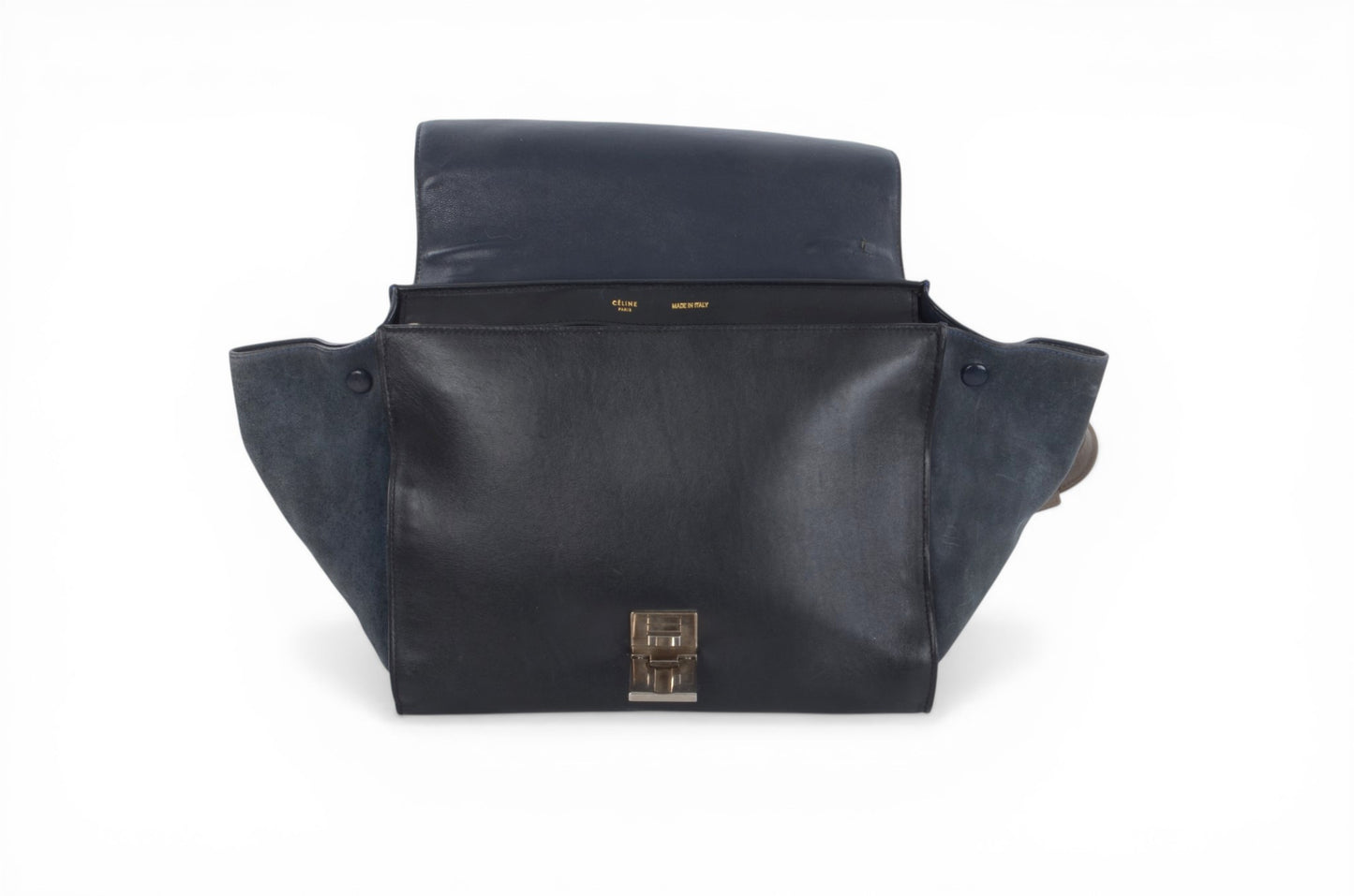 Celine Trapeze Medium Leather 2WAY Shoulder Bag Shoulder Tote Handbag Designer Classic
