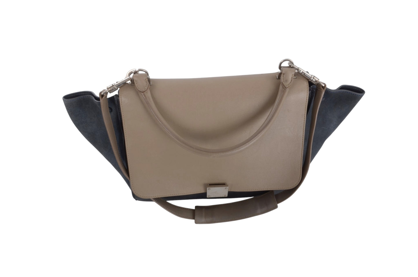Celine Trapeze Medium Leather 2WAY Shoulder Bag Shoulder Tote Handbag Designer Classic