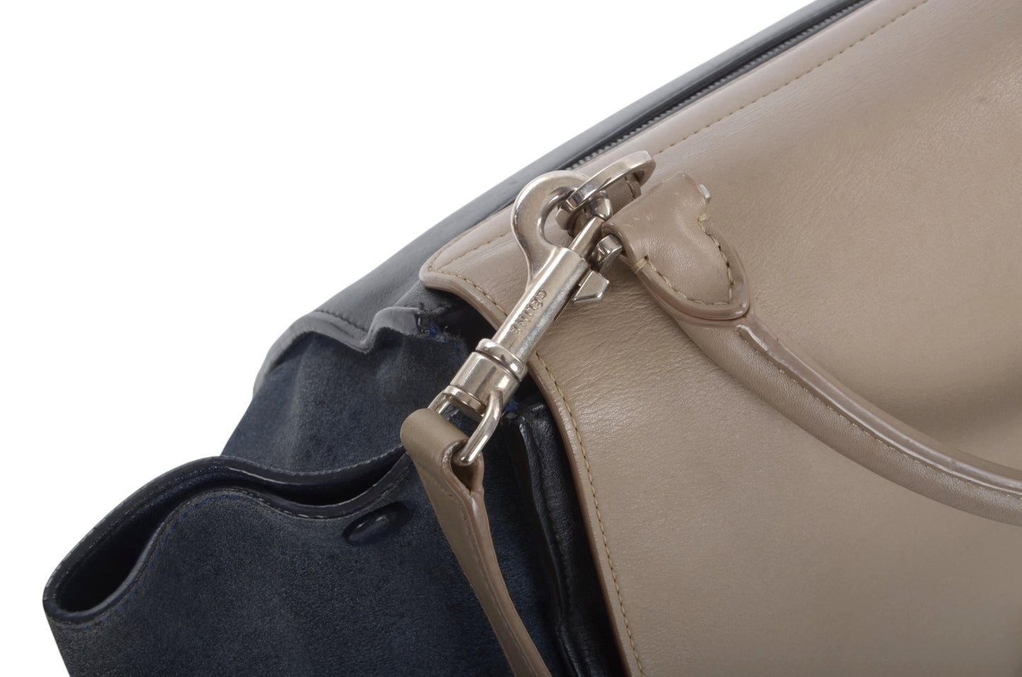 Celine Trapeze Medium Leather 2WAY Shoulder Bag Shoulder Tote Handbag Designer Classic