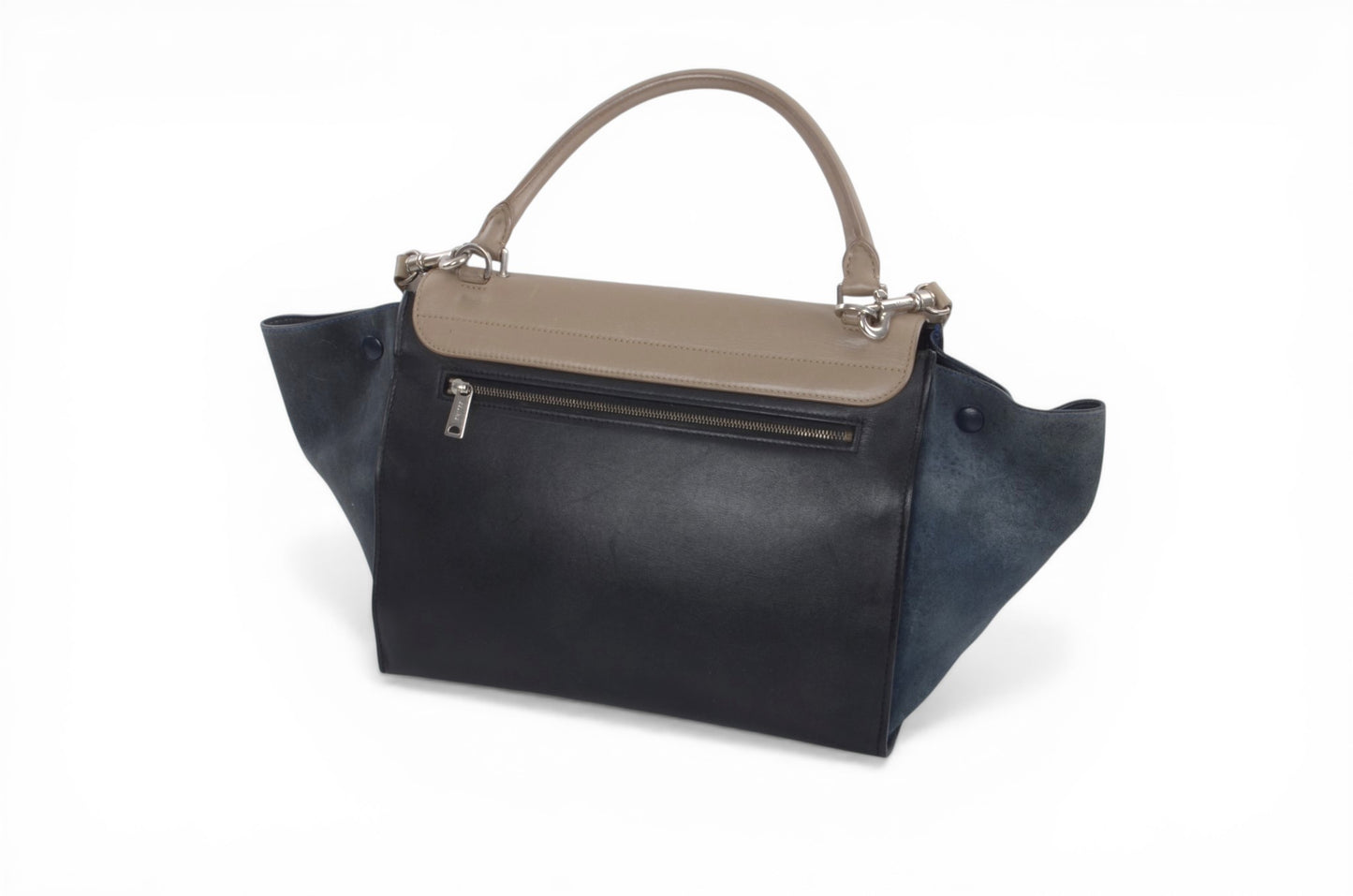 Celine Trapeze Medium Leather 2WAY Shoulder Bag Shoulder Tote Handbag Designer Classic