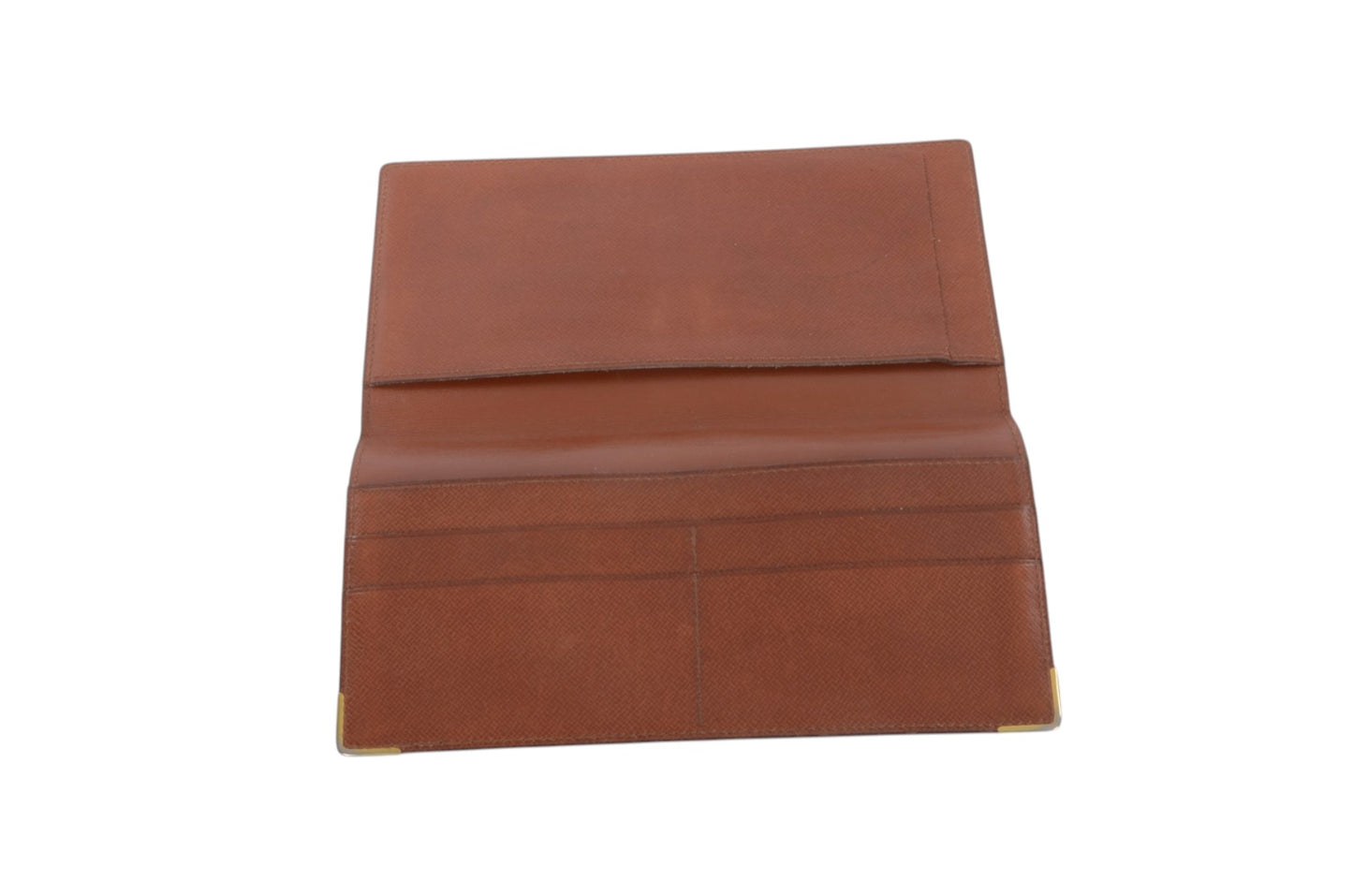 Louis Vuitton Card Holder Porte Chequier Double Bi-fold Wallet Monogram Canvas Vintage Cardholder Designer Classic