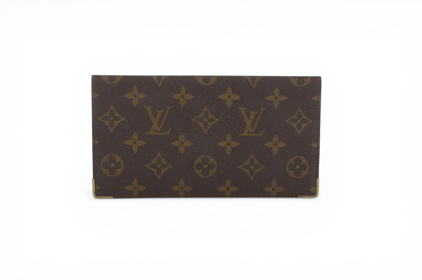 Louis Vuitton Card Holder Porte Chequier Double Bi-fold Wallet Monogram Canvas Vintage Cardholder Designer Classic