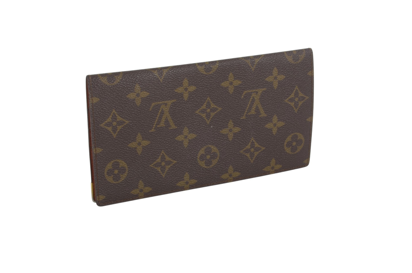 Louis Vuitton Card Holder Porte Chequier Double Bi-fold Wallet Monogram Canvas Vintage Cardholder Designer Classic