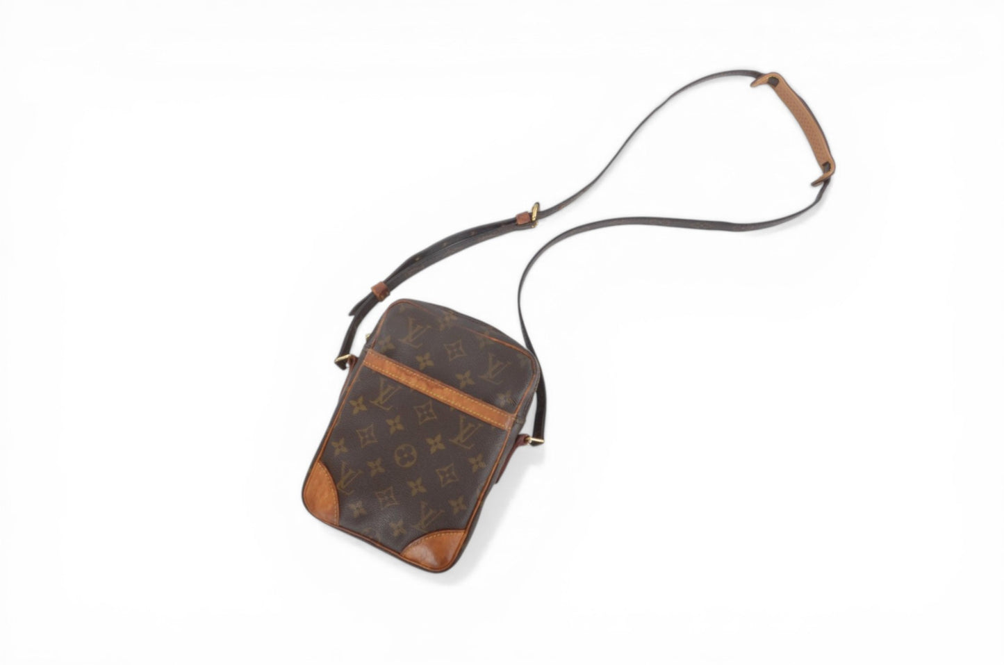 Louis Vuitton Danube Vintage Crossbody Shoulder Bag Monogram Designer Classic Authentic