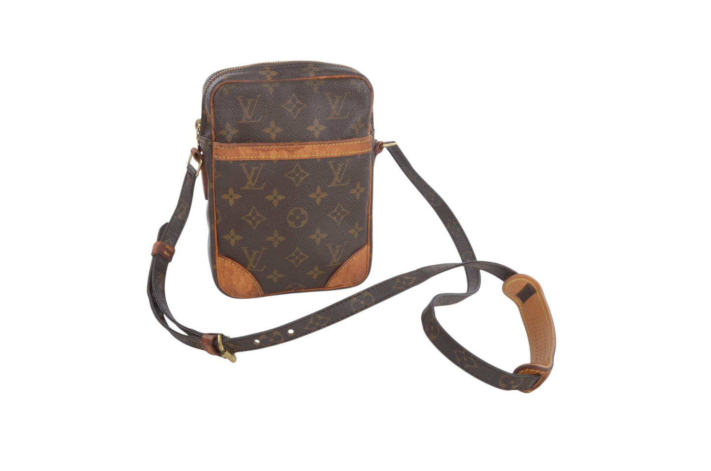Louis Vuitton Danube Vintage Crossbody Shoulder Bag Monogram Designer Classic Authentic