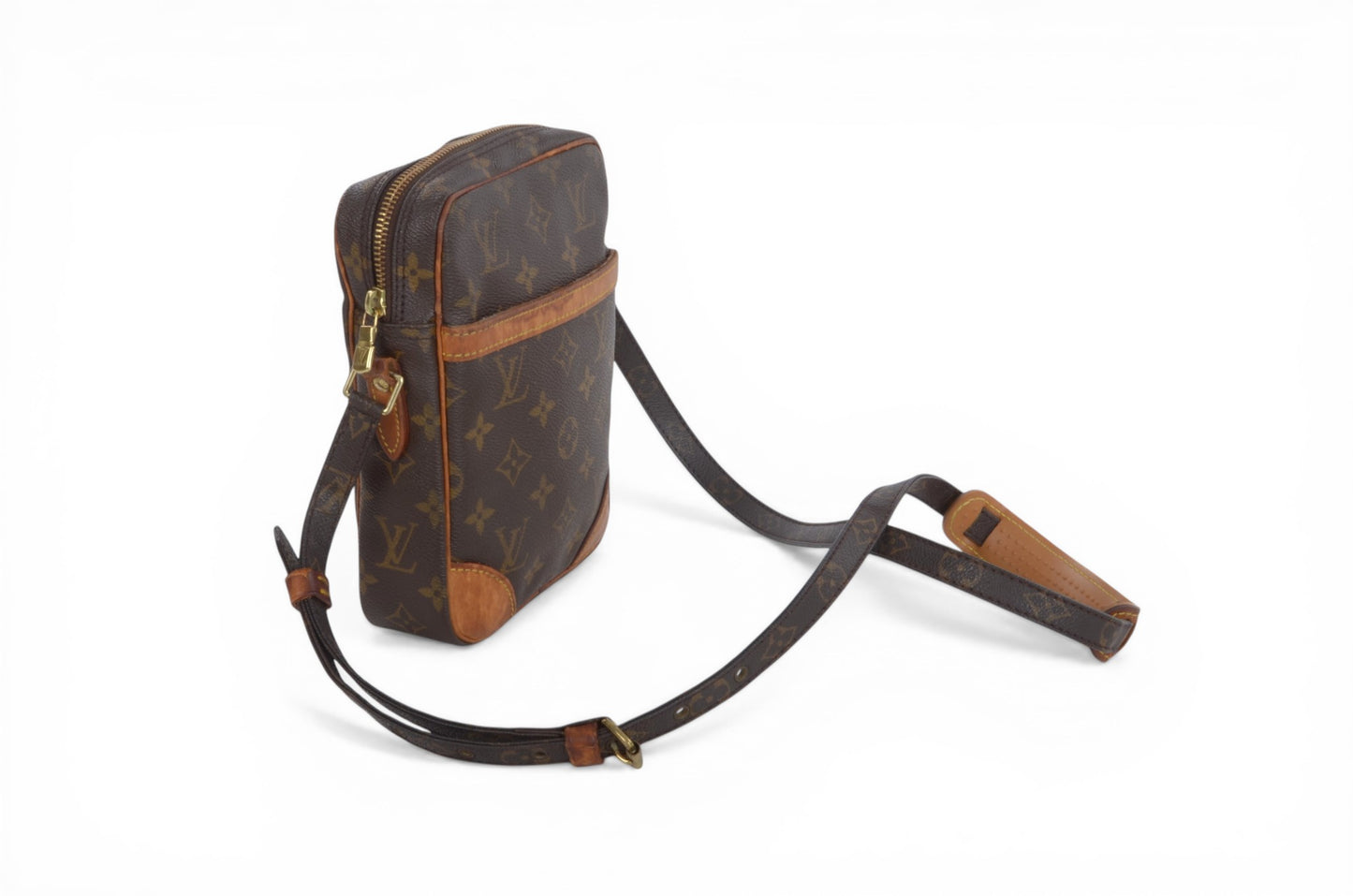 Louis Vuitton Danube Vintage Crossbody Shoulder Bag Monogram Designer Classic Authentic