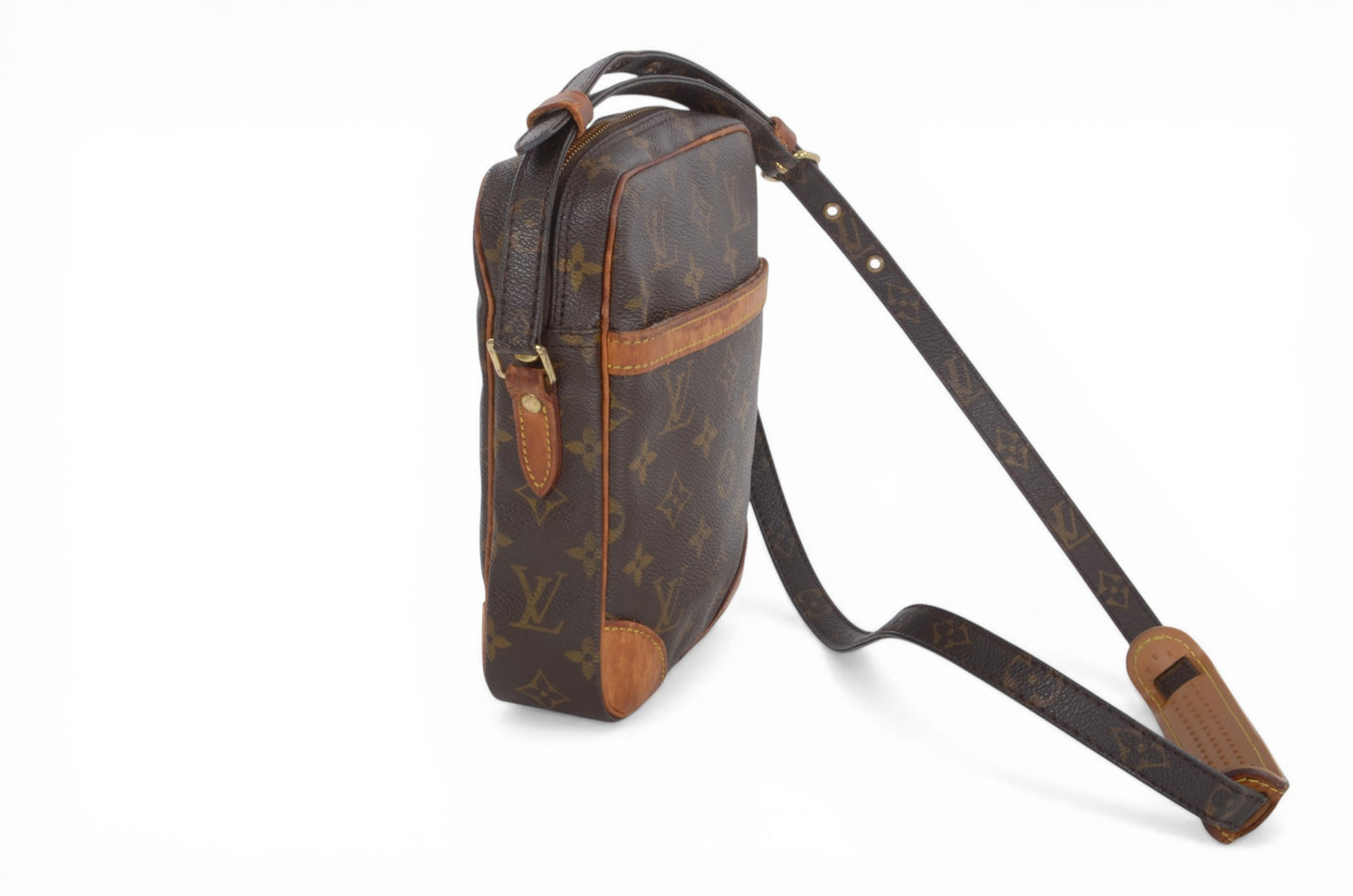 Louis Vuitton Danube Vintage Crossbody Shoulder Bag Monogram Designer Classic Authentic