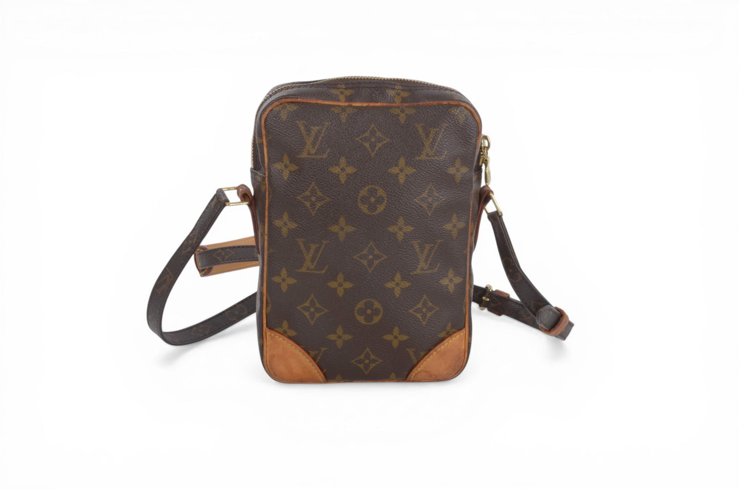 Louis Vuitton Danube Vintage Crossbody Shoulder Bag Monogram Designer Classic Authentic