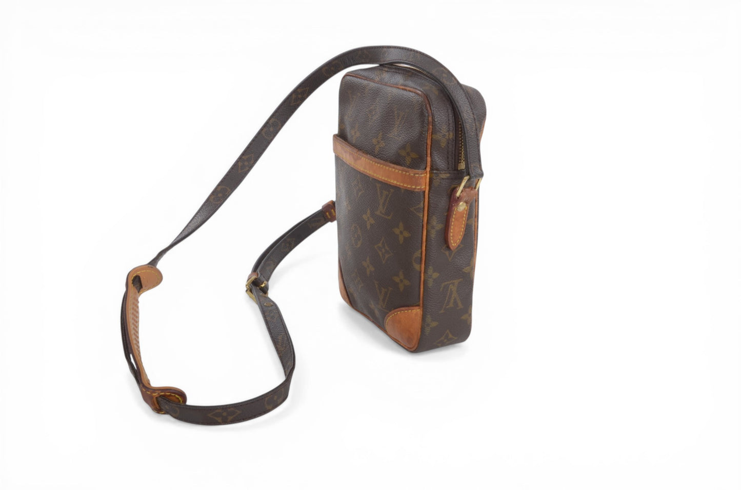 Louis Vuitton Danube Vintage Crossbody Shoulder Bag Monogram Designer Classic Authentic