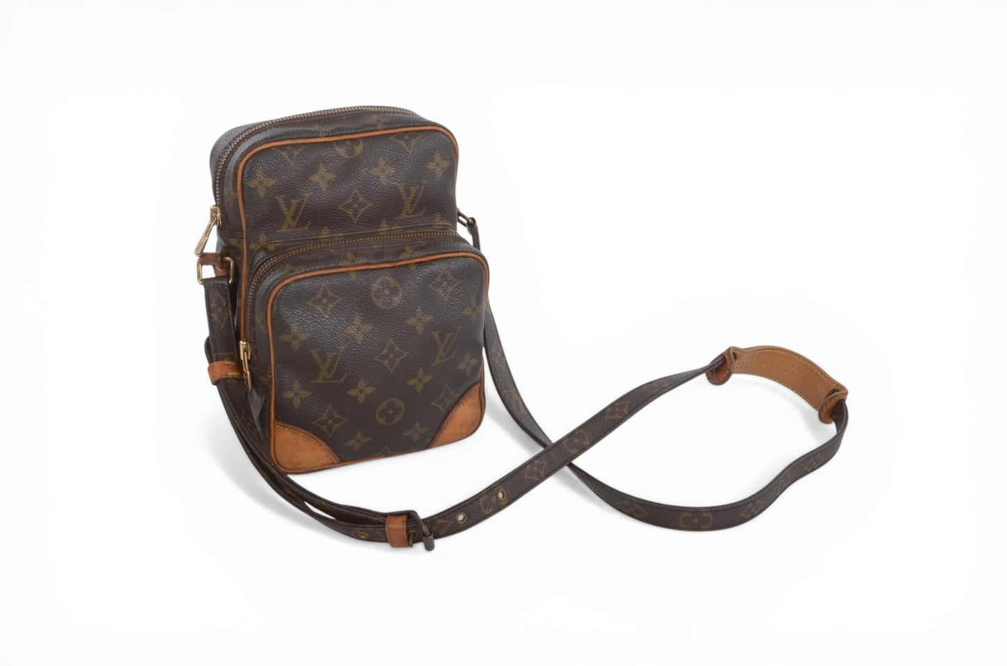 Louis Vuitton Amazon Vintage Crossbody Shoulder Bag Monogram Designer Classic