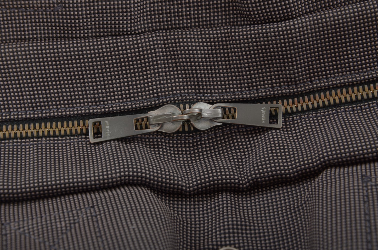 Hermès Herline MM Canvas Tote Bag Handbag Gray Unisex