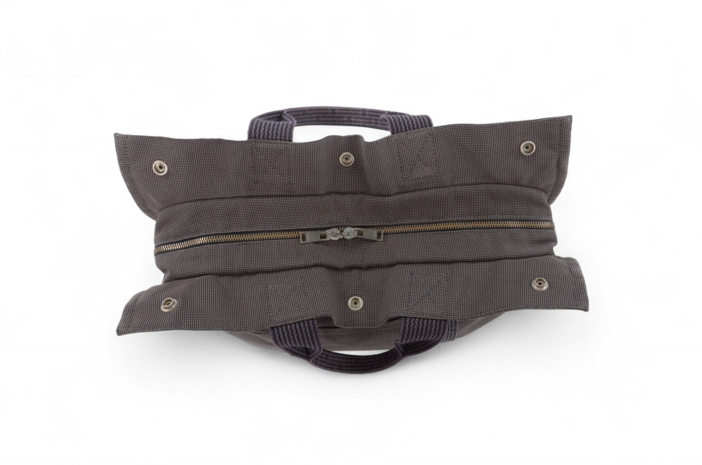 Hermès Herline MM Canvas Tote Bag Handbag Gray Unisex