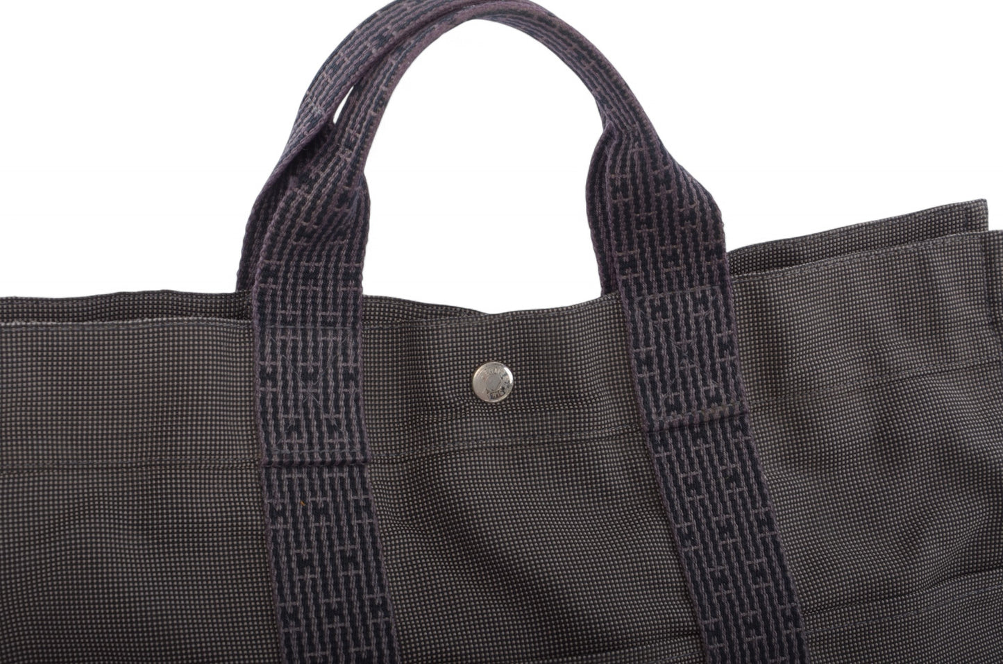 Hermès Herline MM Canvas Tote Bag Handbag Gray Unisex