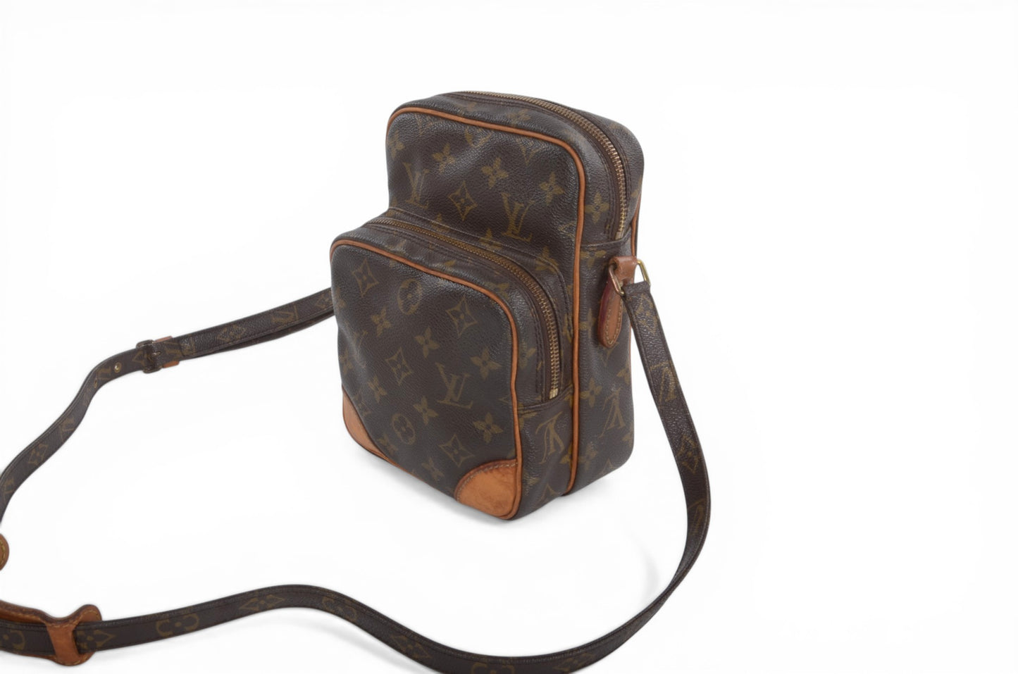 Louis Vuitton Amazon Vintage Crossbody Shoulder Bag Monogram Designer Classic