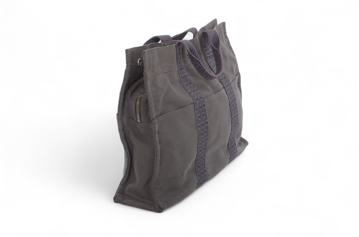 Hermès Herline MM Canvas Tote Bag Handbag Gray Unisex