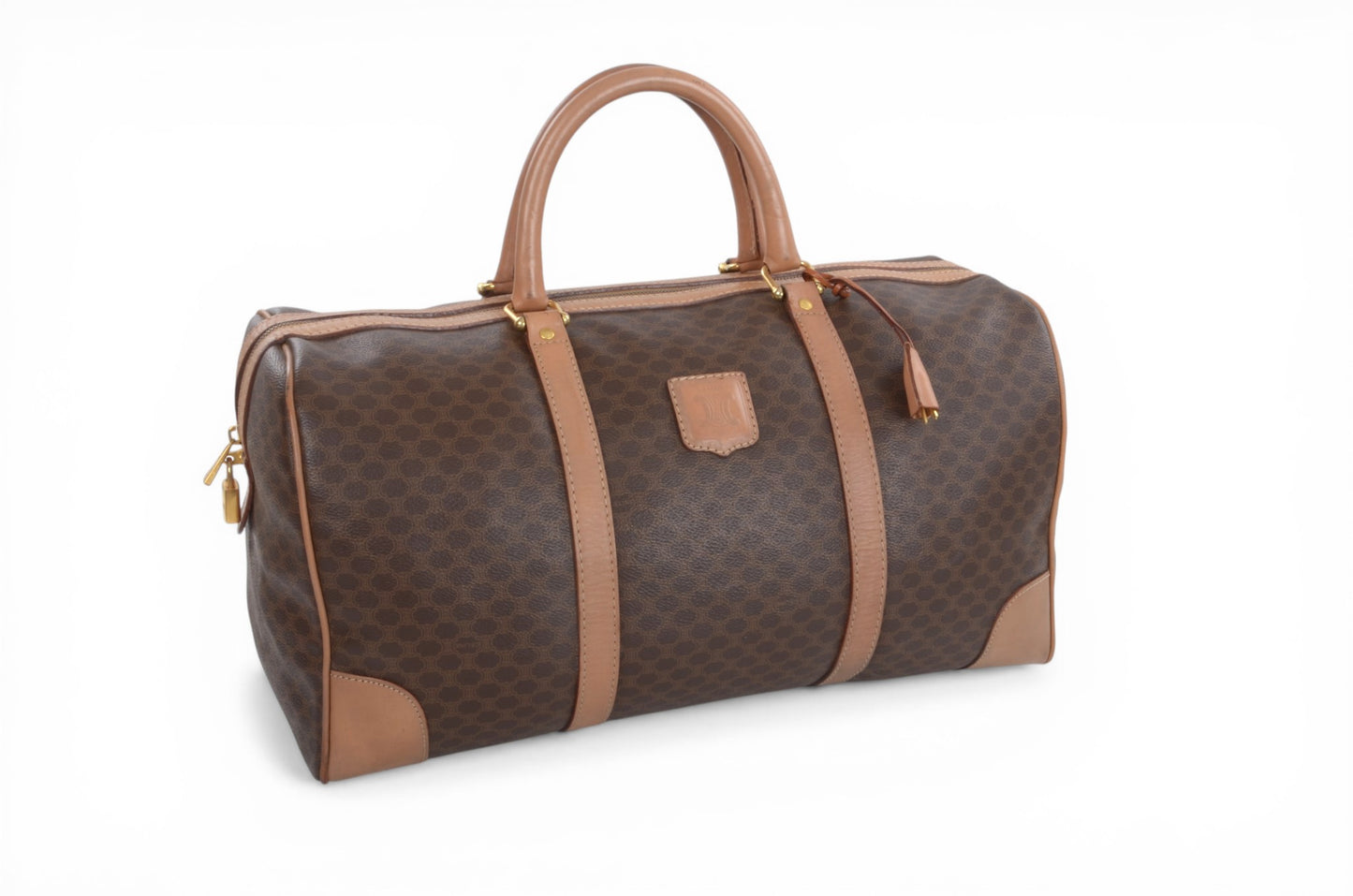 Celine Macadam Weekend Bag Boston Bag Triomphe Monogram Vintage Designer Classic