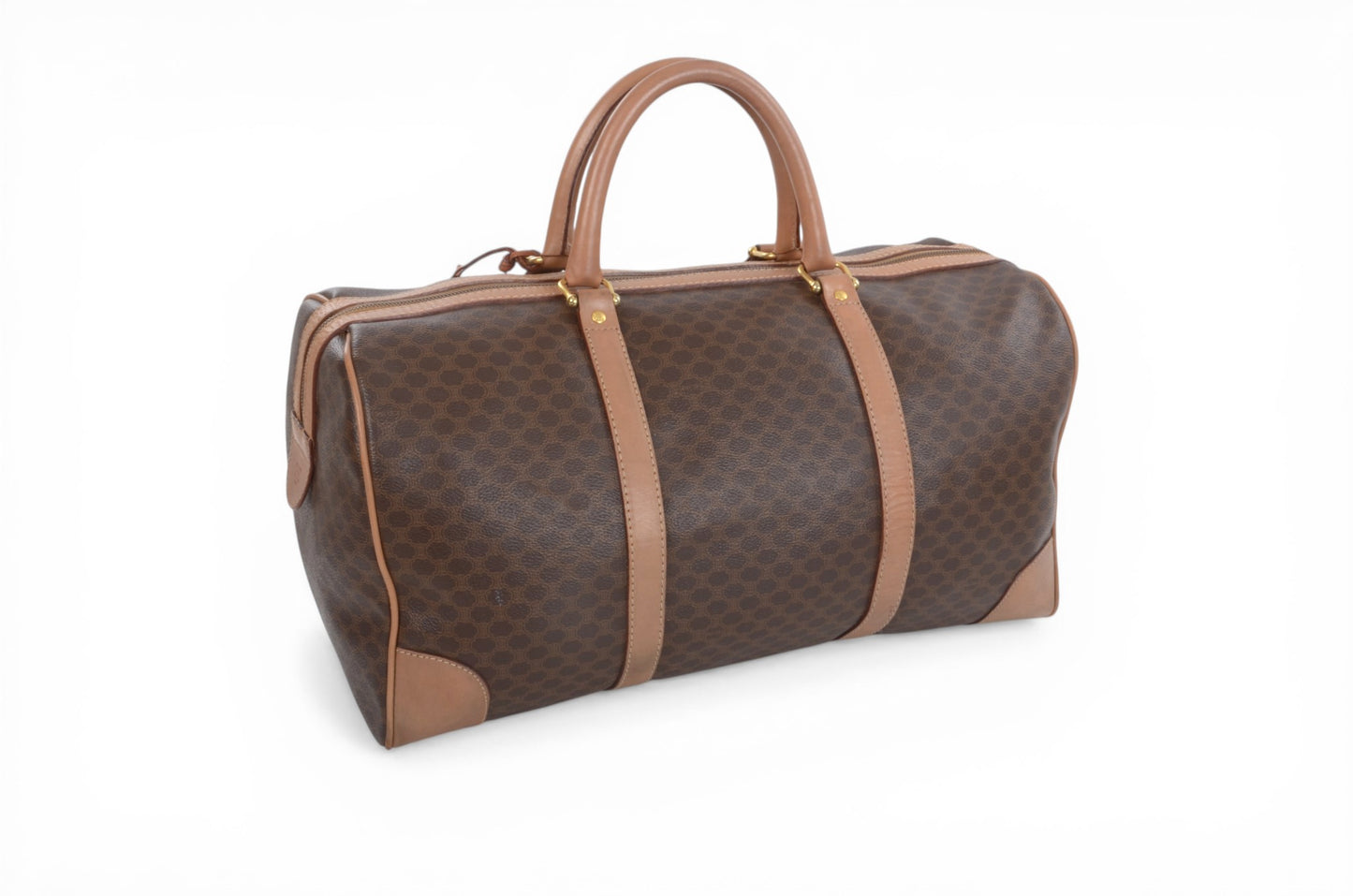 Celine Macadam Weekend Bag Boston Bag Triomphe Monogram Vintage Designer Classic
