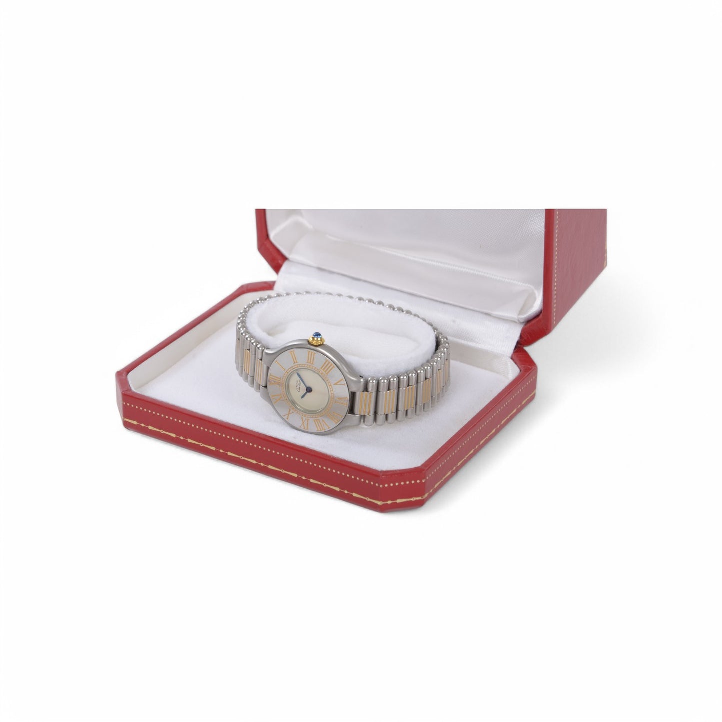 *Not working* Cartier Must 21 SM QZ Two-tone Ivory Dial Ladies Watch Wristwatch Women