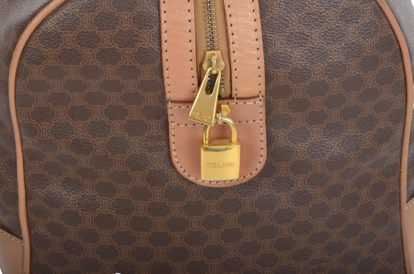 Celine Macadam Weekend Bag Boston Bag Triomphe Monogram Vintage Designer Classic