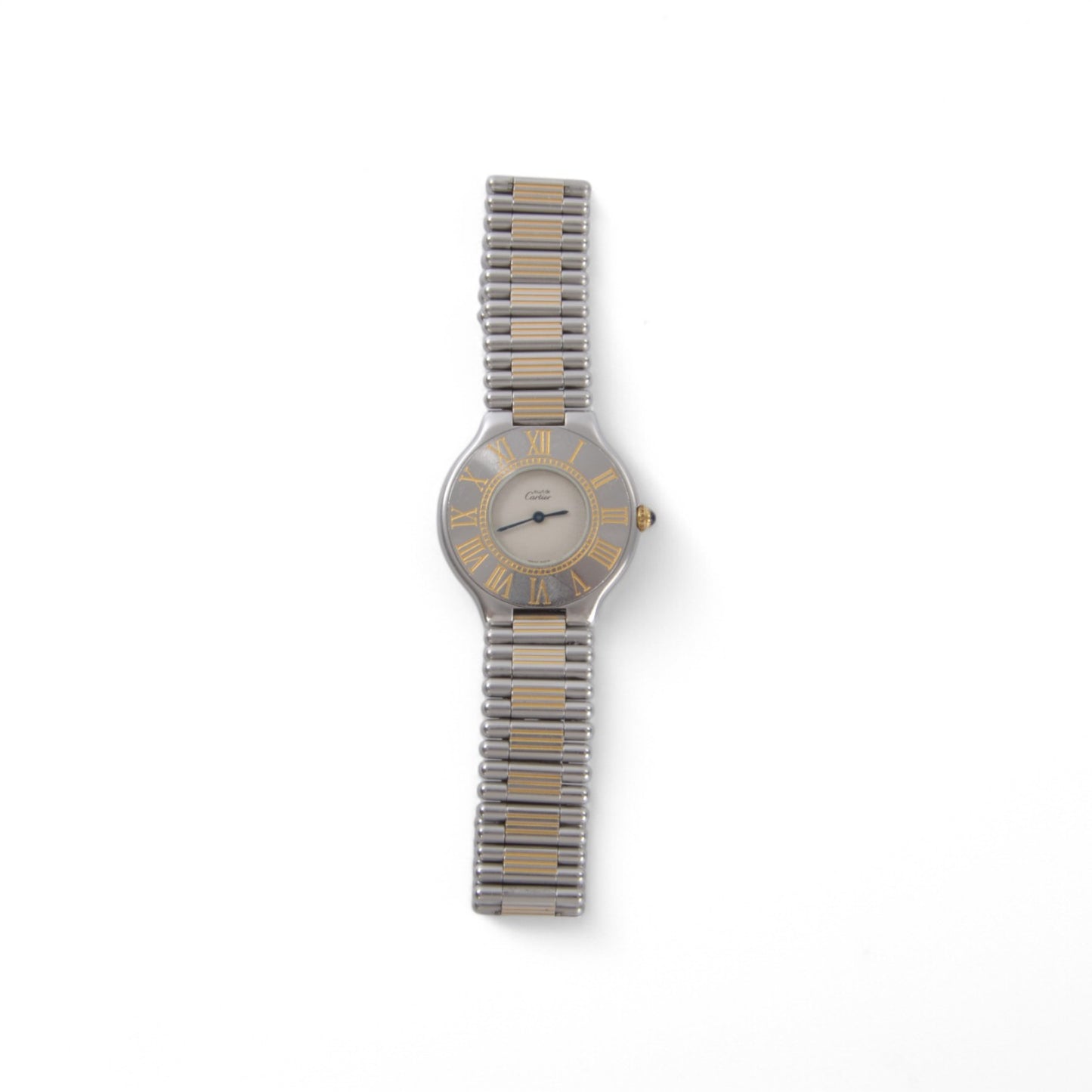 Cartier Must 21 QZ Ivory Dial Combi Mens Boys Watch Wristwatch Vintage