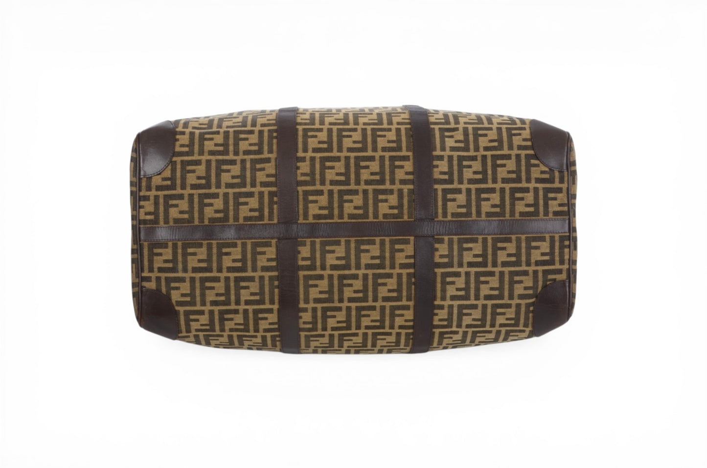 Fendi Zucca Boston Bag Vintage Weekendbag Travel Canvas Leather Designer Classic