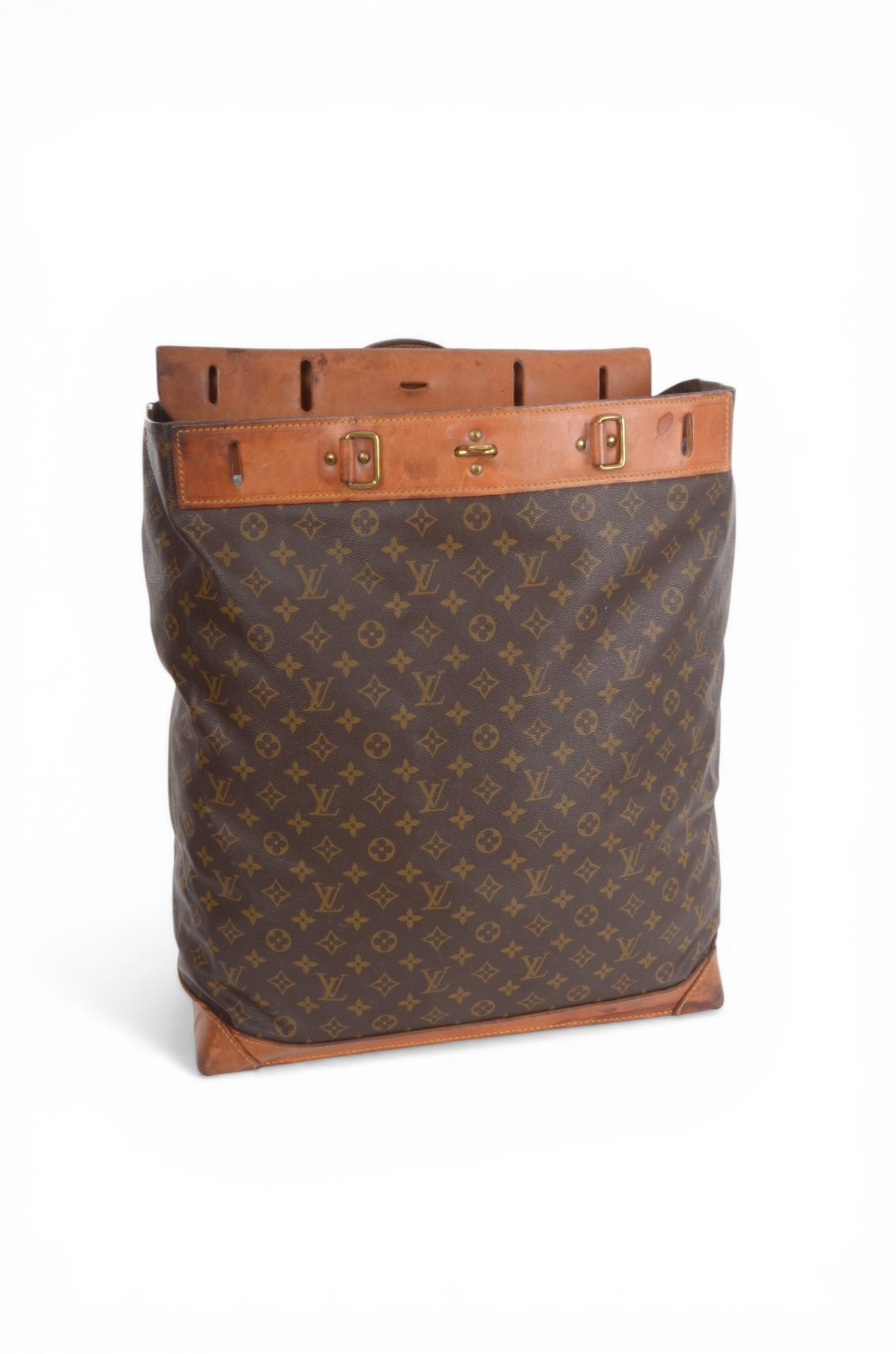Louis Vuitton Steamer 50 Monogram Vintage Soft Travel Bag Weekendbag Canvas Designer Classic