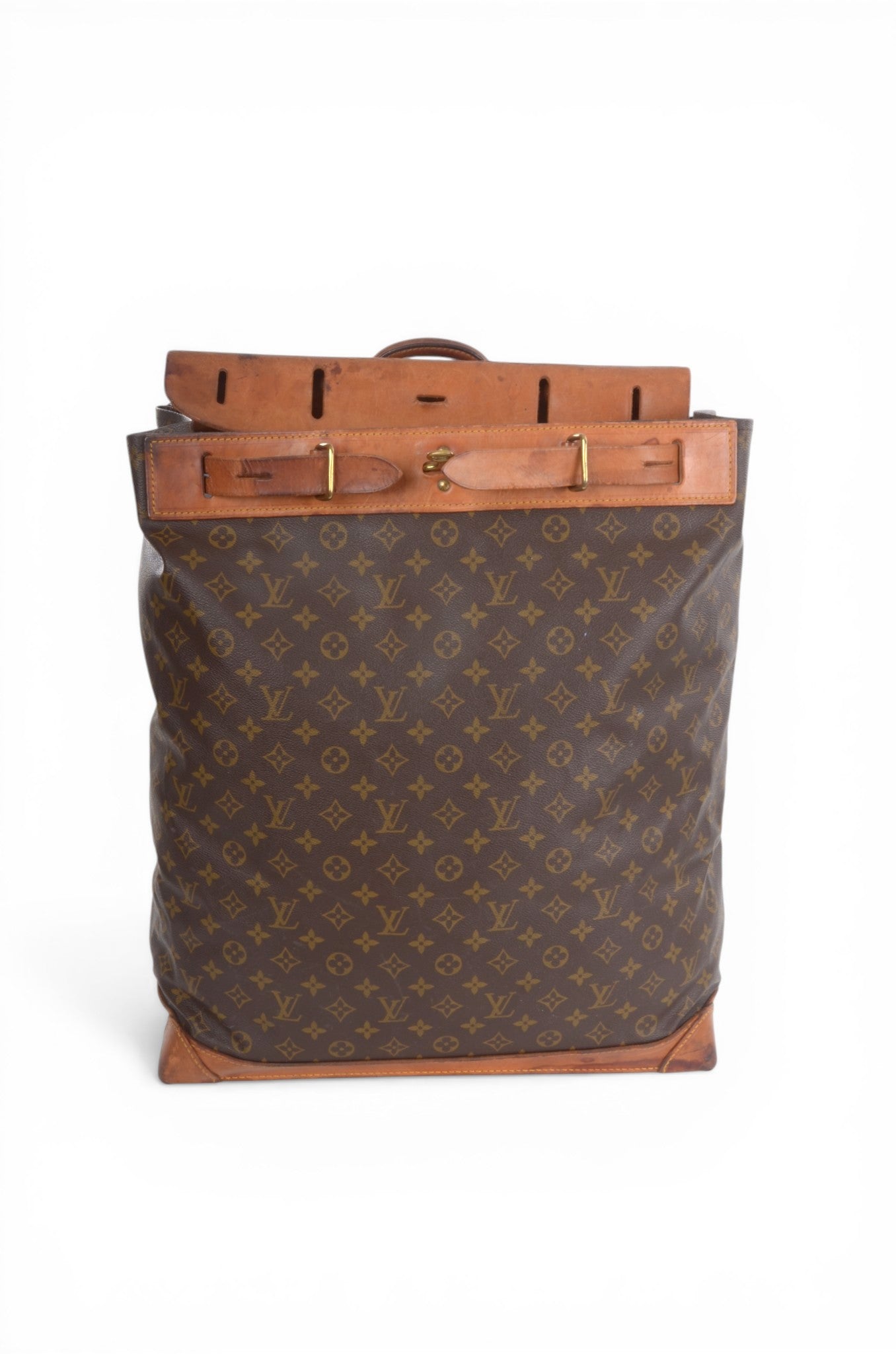 Louis Vuitton Steamer 50 Monogram Vintage Soft Travel Bag Weekendbag Canvas Designer Classic