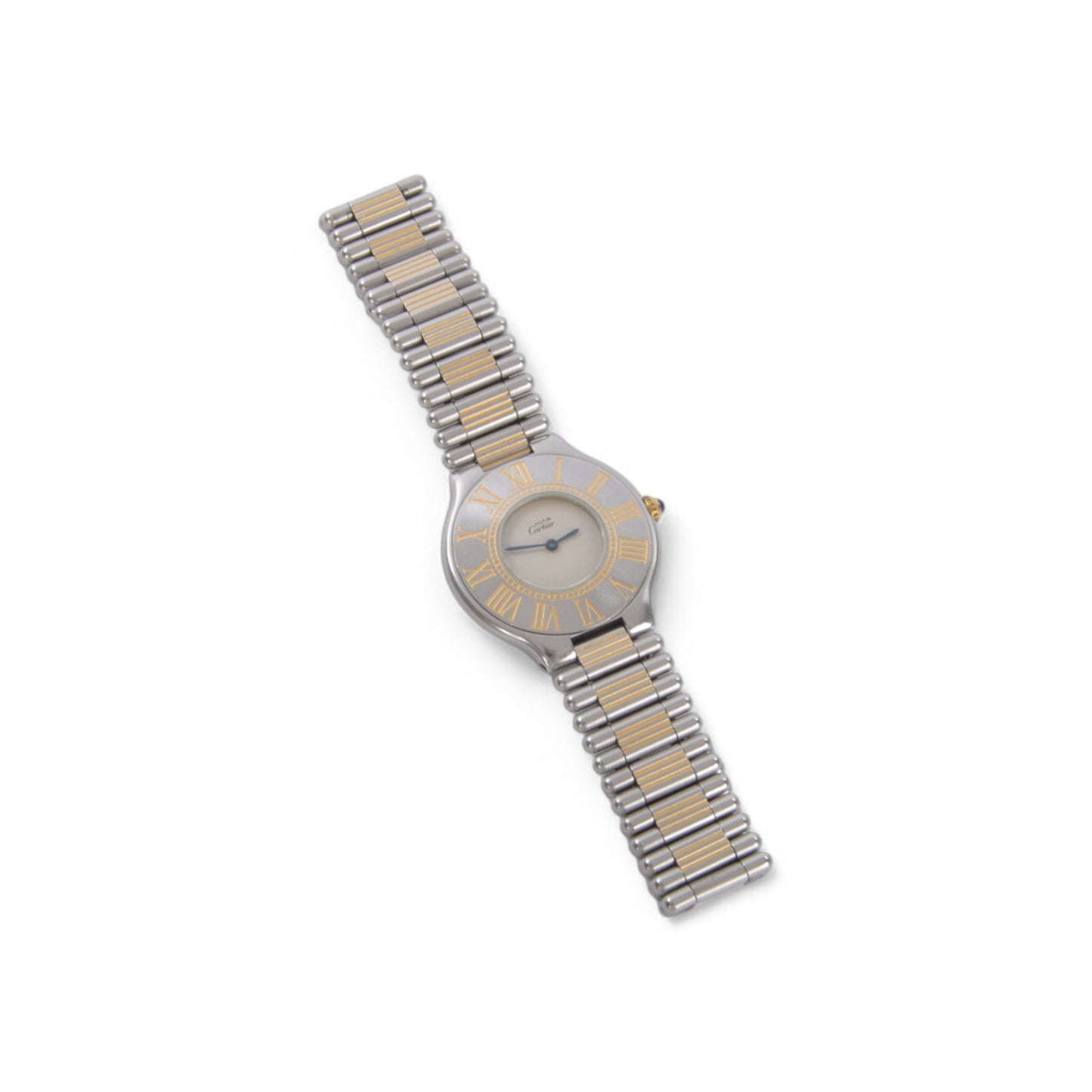 Cartier Must 21 QZ Ivory Dial Combi Mens Boys Watch Wristwatch Vintage