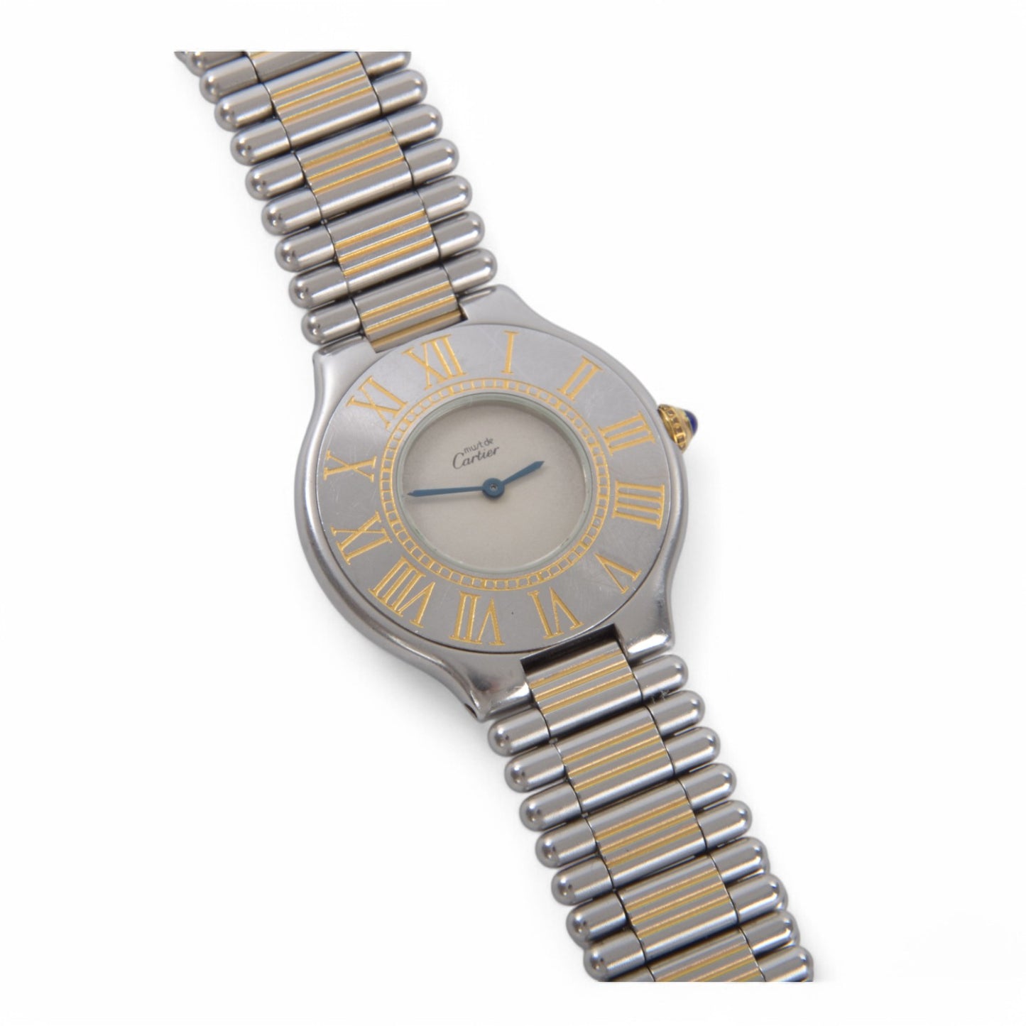 Cartier Must 21 QZ Ivory Dial Combi Mens Boys Watch Wristwatch Vintage