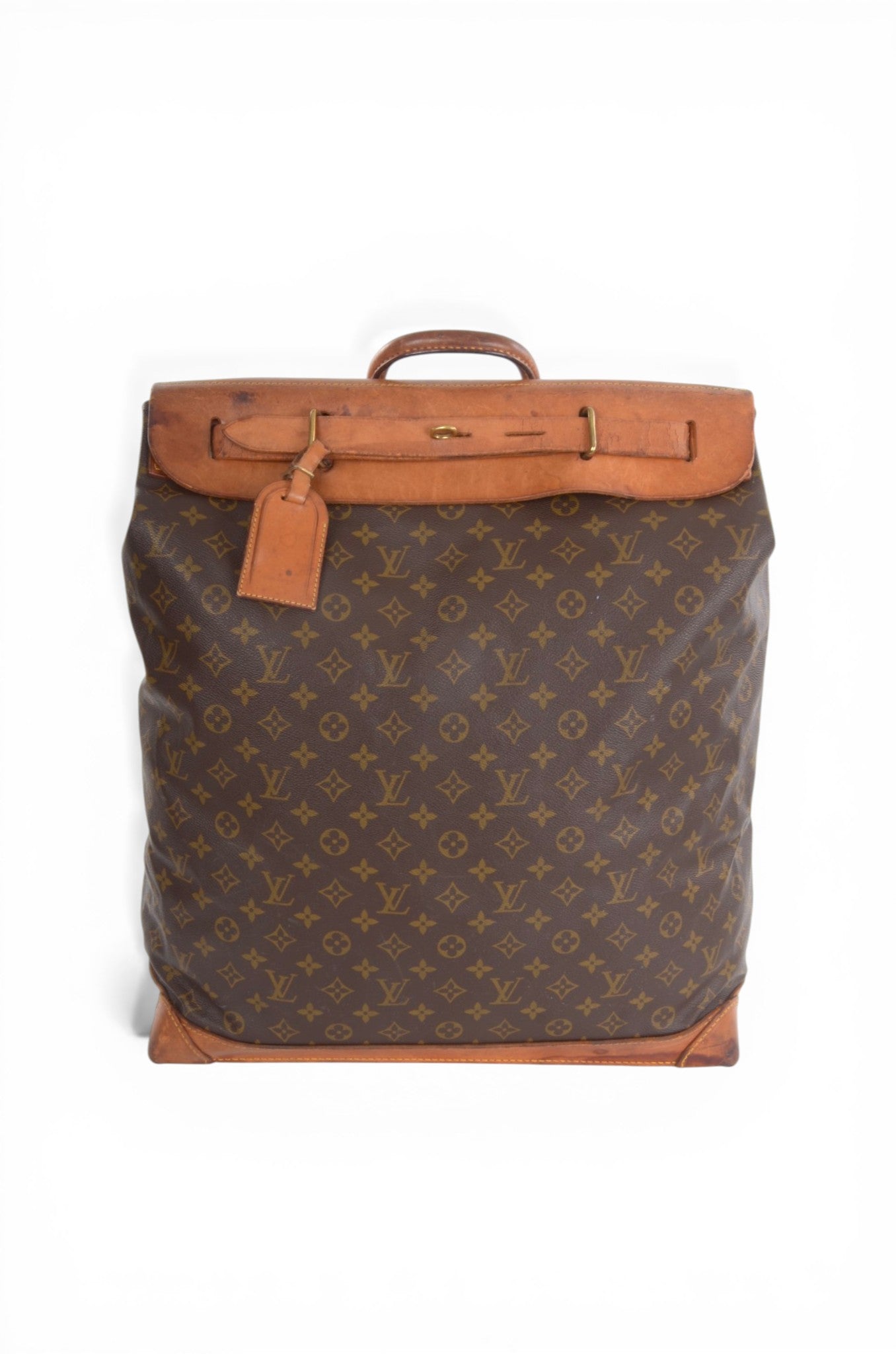 Louis Vuitton Steamer 50 Monogram Vintage Soft Travel Bag Weekendbag Canvas Designer Classic