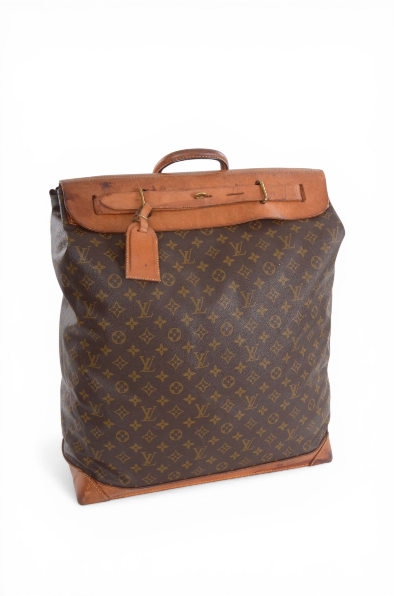 Louis Vuitton Steamer 50 Monogram Vintage Soft Travel Bag Weekendbag Canvas Designer Classic