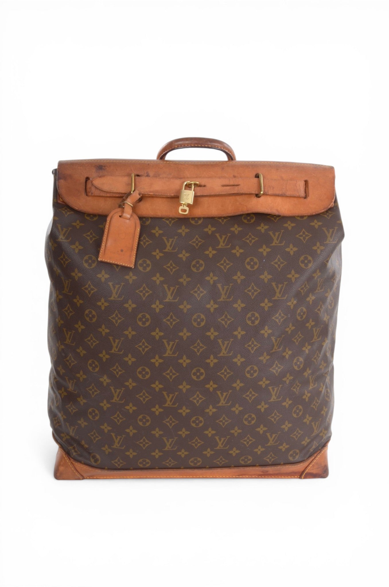 Louis Vuitton Steamer 50 Monogram Vintage Soft Travel Bag Weekendbag Canvas Designer Classic
