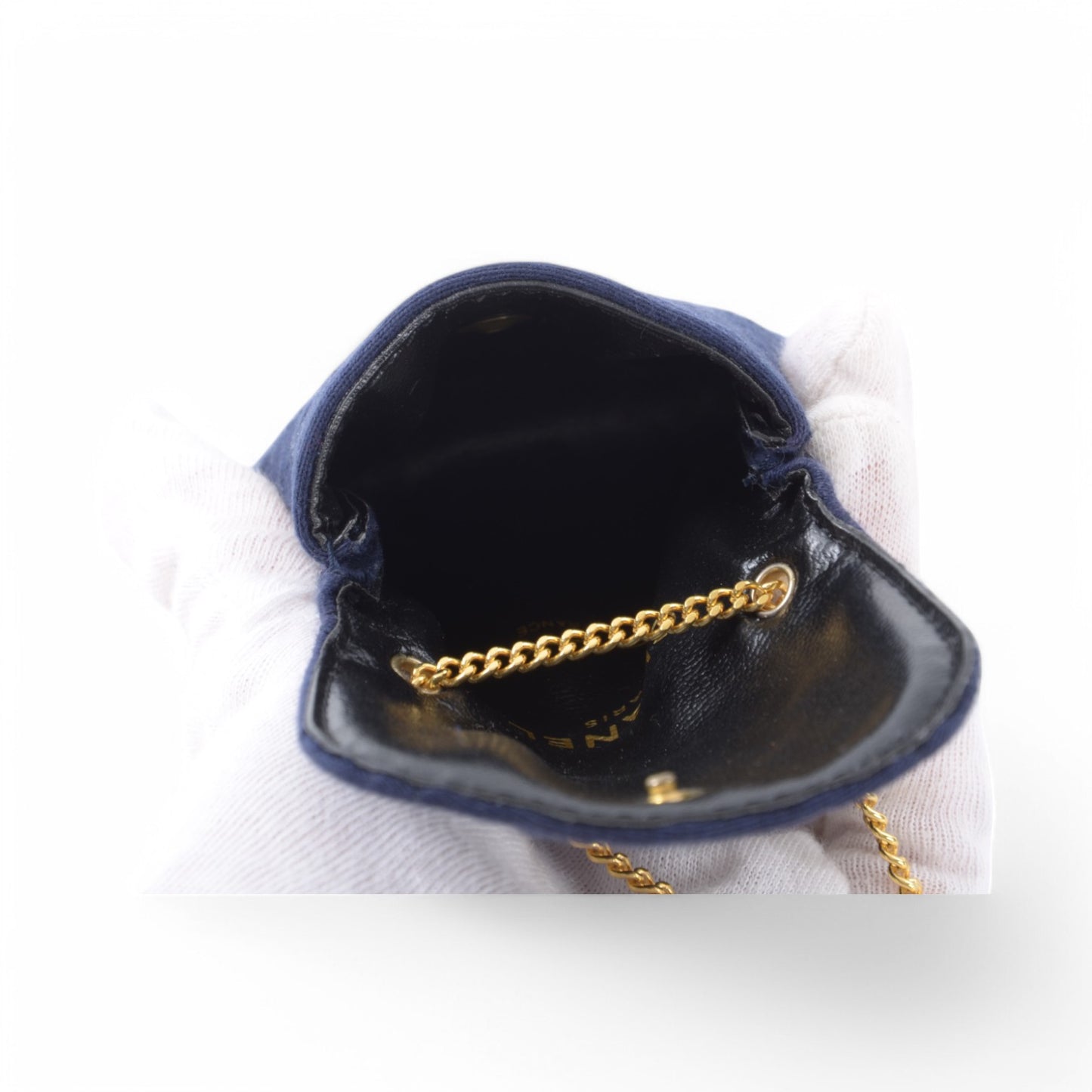 Chanel Micro Mini Matelasse Bag Chain Bag Coco Mark Shoulder Pouch Navy Vintage