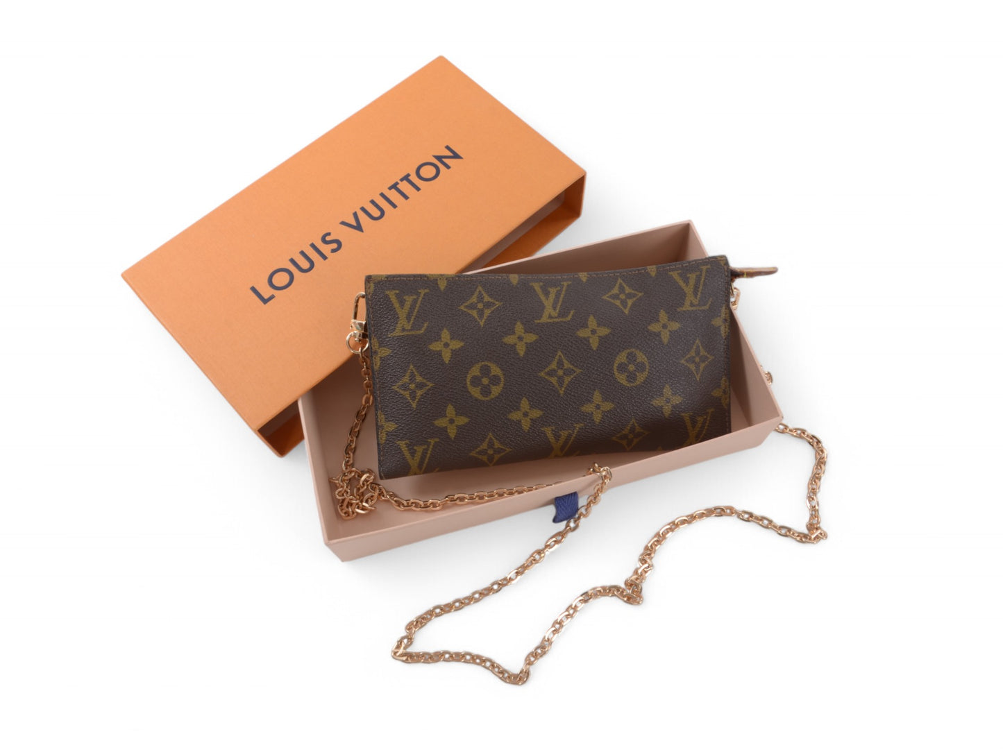 Louis Vuitton Pochette Toilette 19 Pouch Clutch Makeup Toilet Bag Monogram Vintage Crossbody