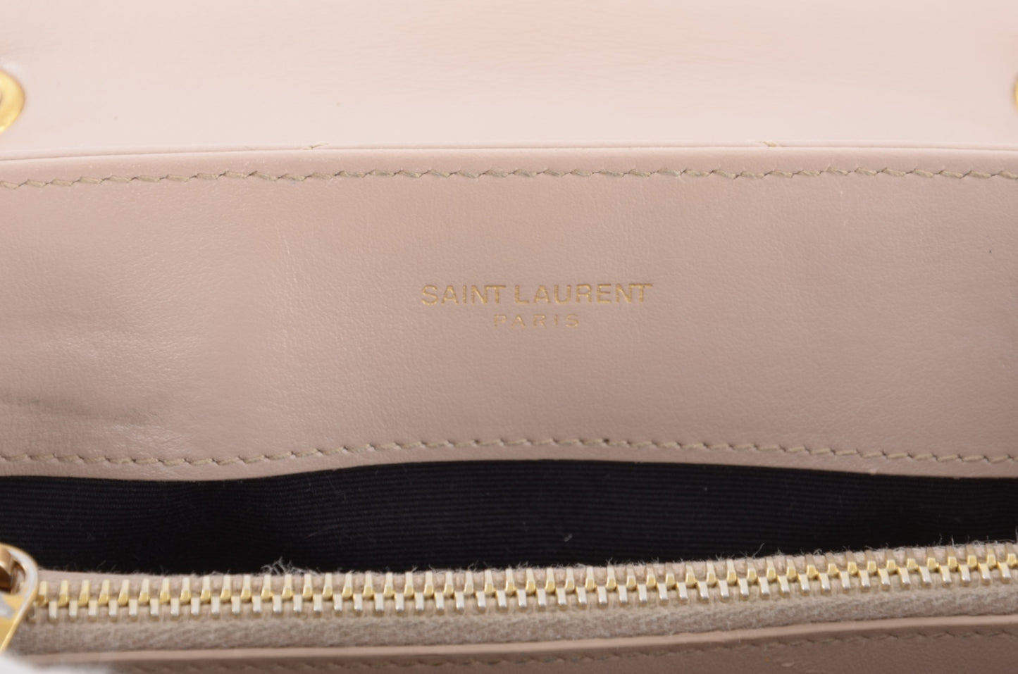 Saint Laurent LouLou Small Chain Bag Shoulder Crossbody Lou Lou YSL Beige Designer Classic