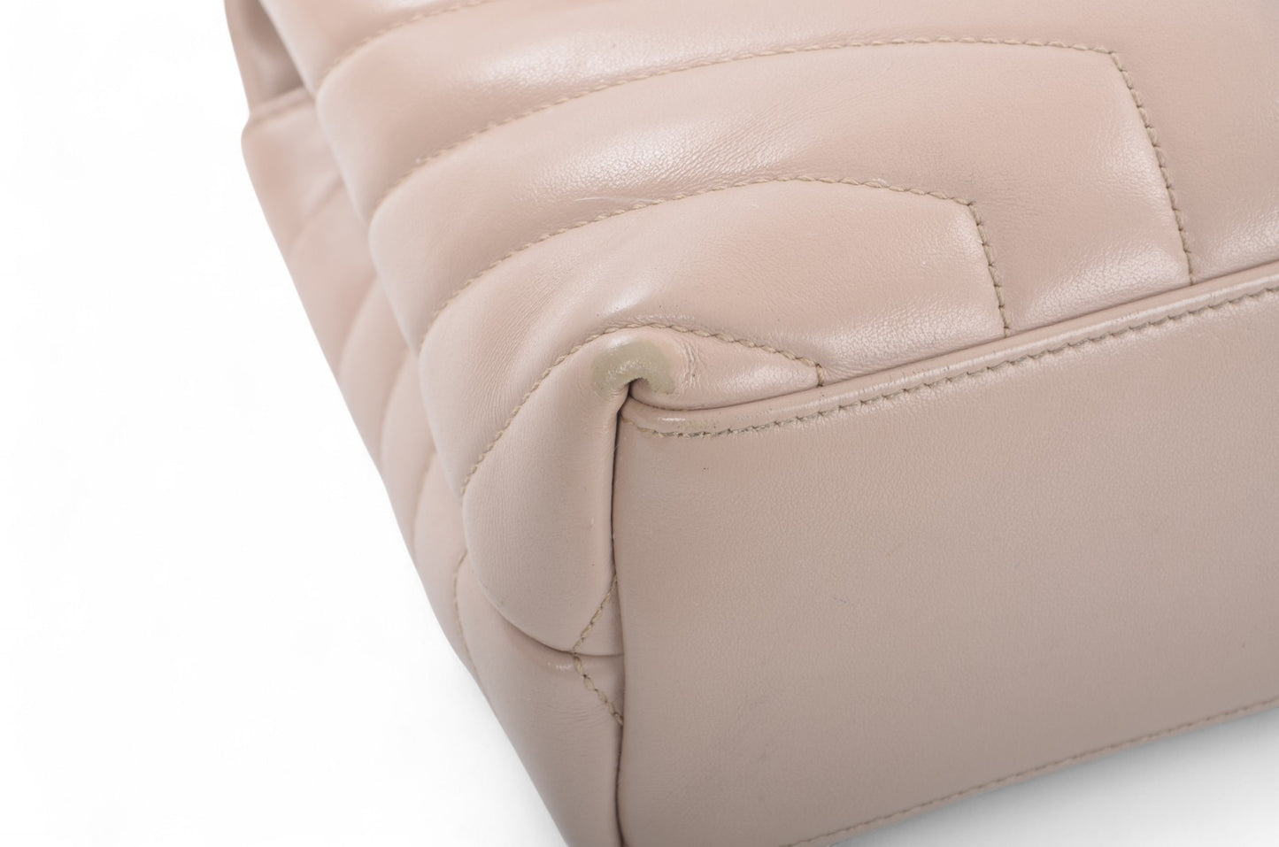 Saint Laurent LouLou Small Chain Bag Shoulder Crossbody Lou Lou YSL Beige Designer Classic