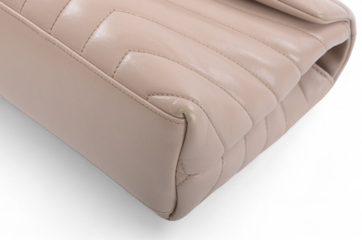 Saint Laurent LouLou Small Chain Bag Shoulder Crossbody Lou Lou YSL Beige Designer Classic