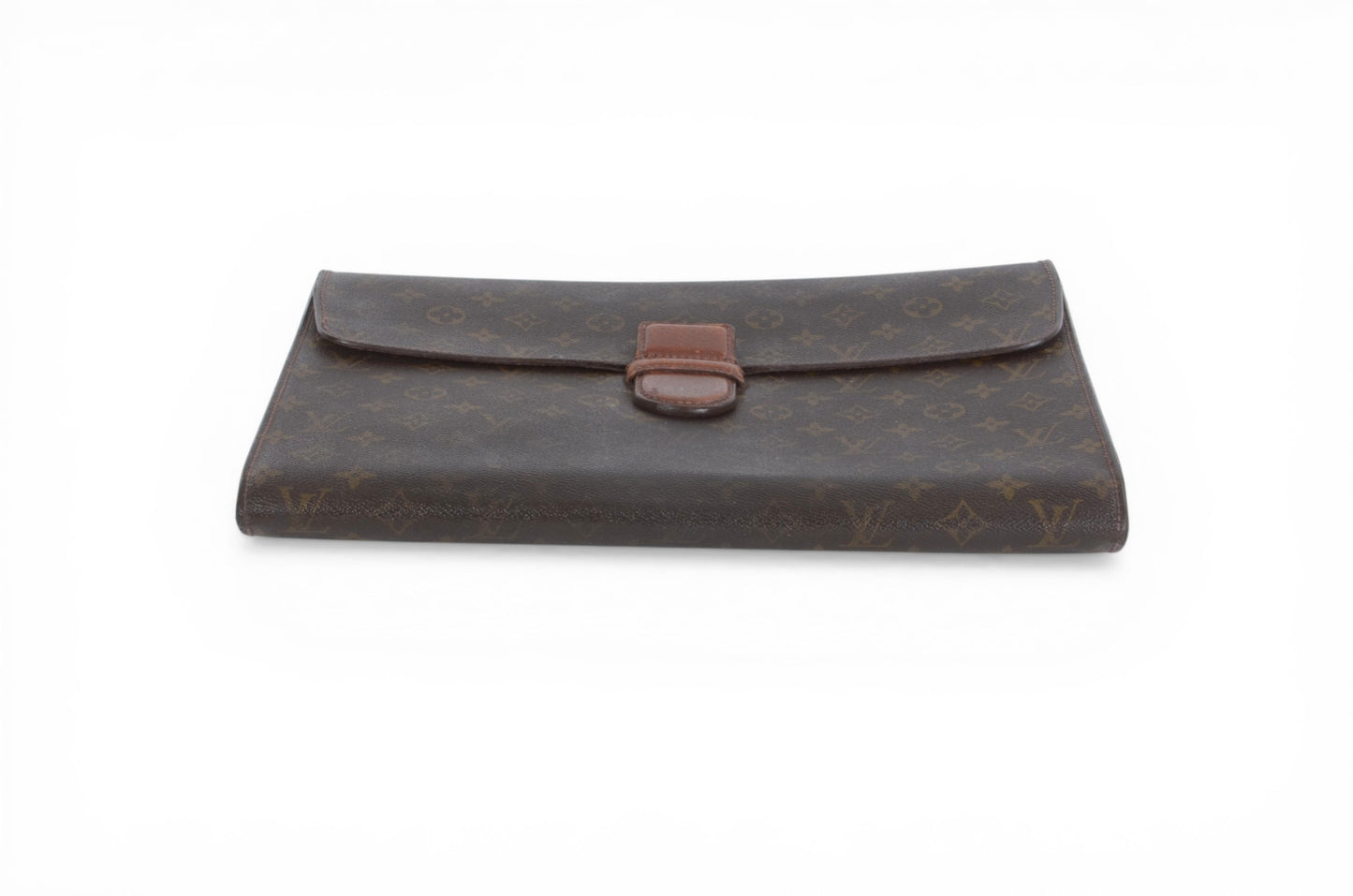 Louis Vuitton Poche Ministre Laptop Document Bag Case Monogram Vintage Business Computer Bag Canvas Leather Designer Classic