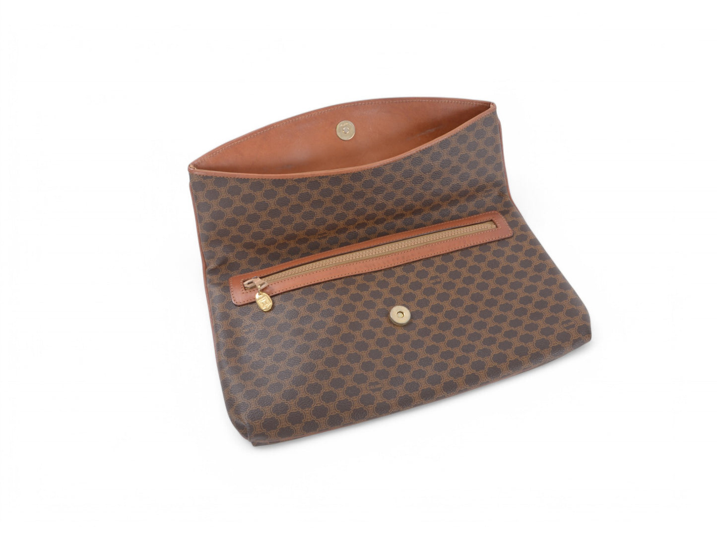 Celine Triomphe Vintage Clutch Bag Crossbody Toiletry Makeup Cosmetic Bag Pouch