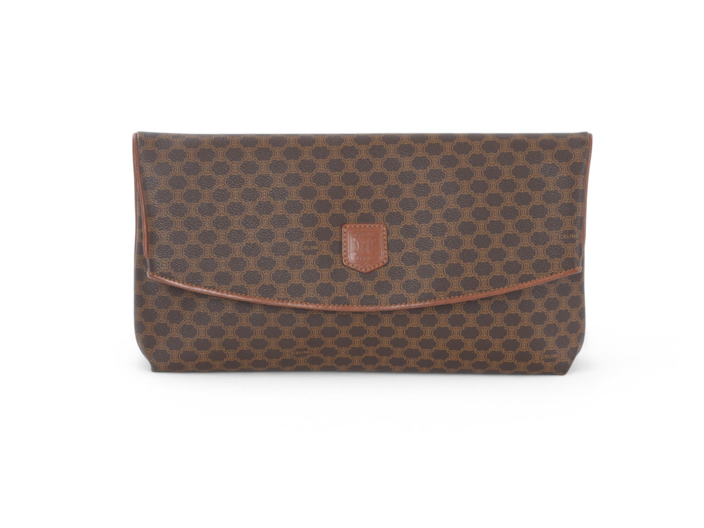 Celine Triomphe Vintage Clutch Bag Crossbody Toiletry Makeup Cosmetic Bag Pouch