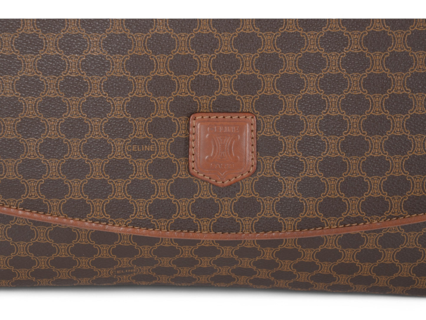 Celine Triomphe Vintage Clutch Bag Crossbody Toiletry Makeup Cosmetic Bag Pouch