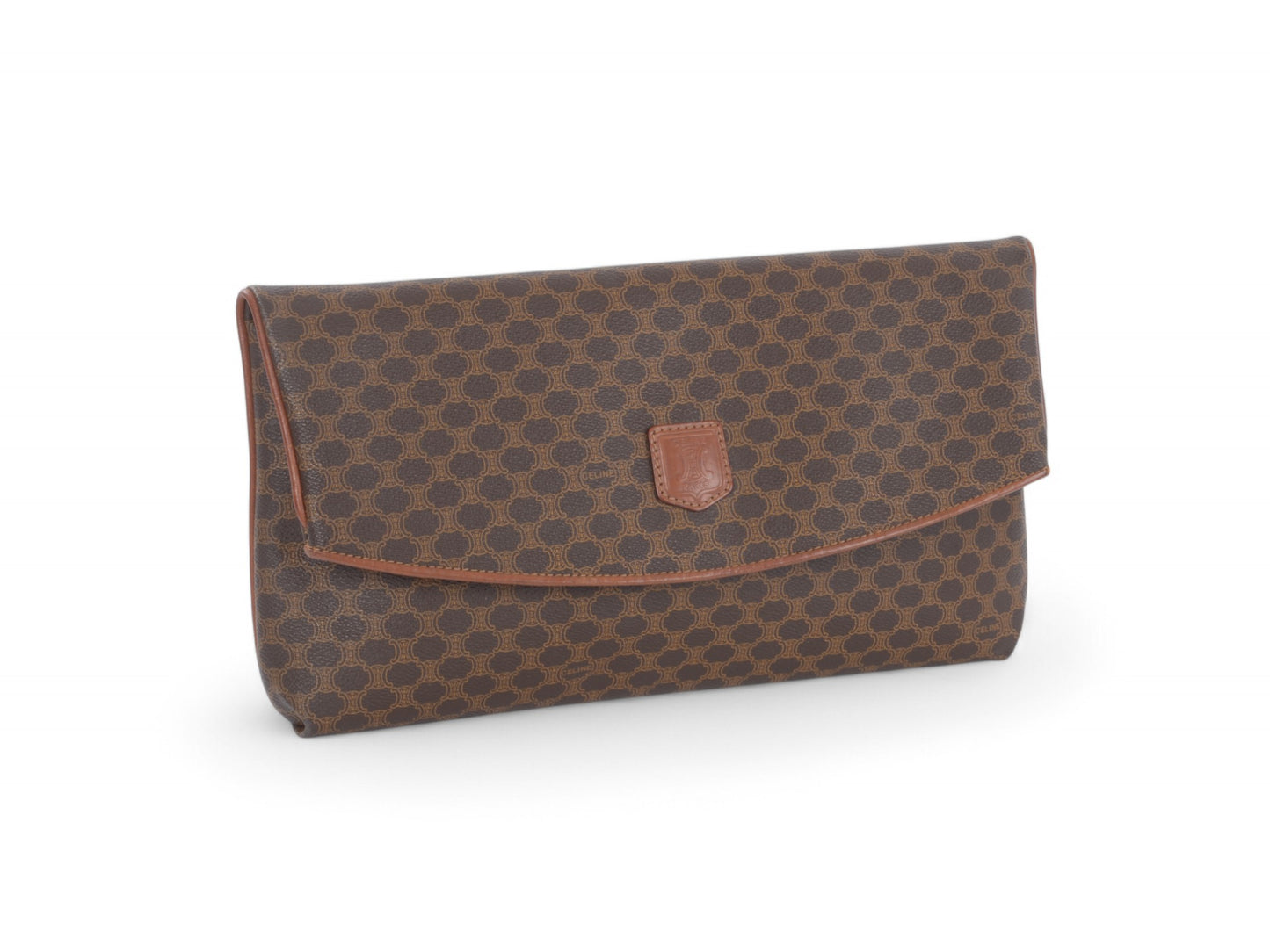 Celine Triomphe Vintage Clutch Bag Crossbody Toiletry Makeup Cosmetic Bag Pouch