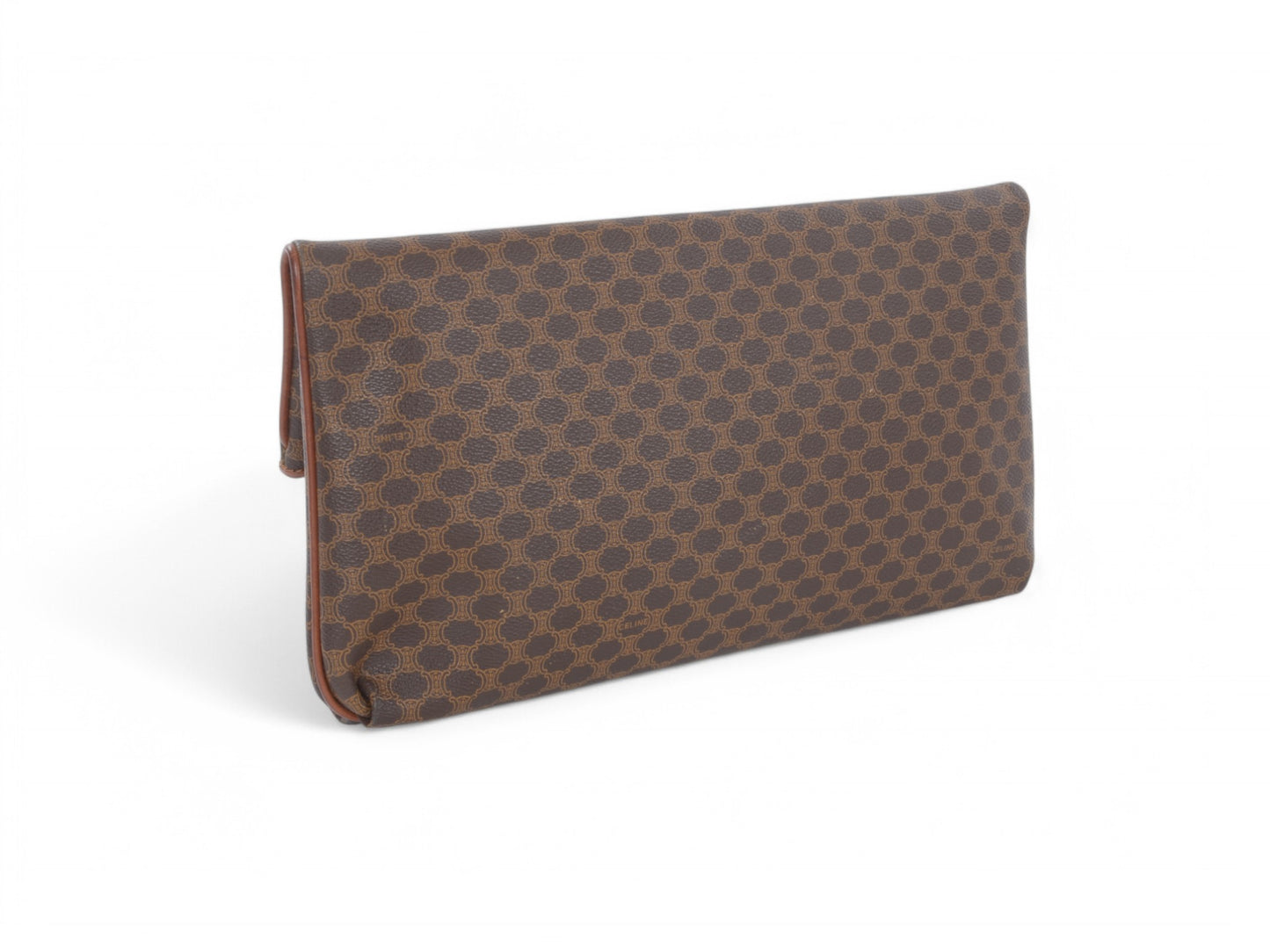 Celine Triomphe Vintage Clutch Bag Crossbody Toiletry Makeup Cosmetic Bag Pouch
