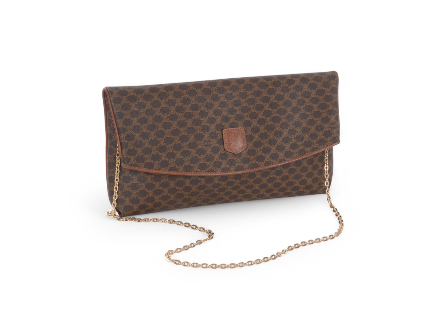Celine Triomphe Vintage Clutch Bag Crossbody Toiletry Makeup Cosmetic Bag Pouch